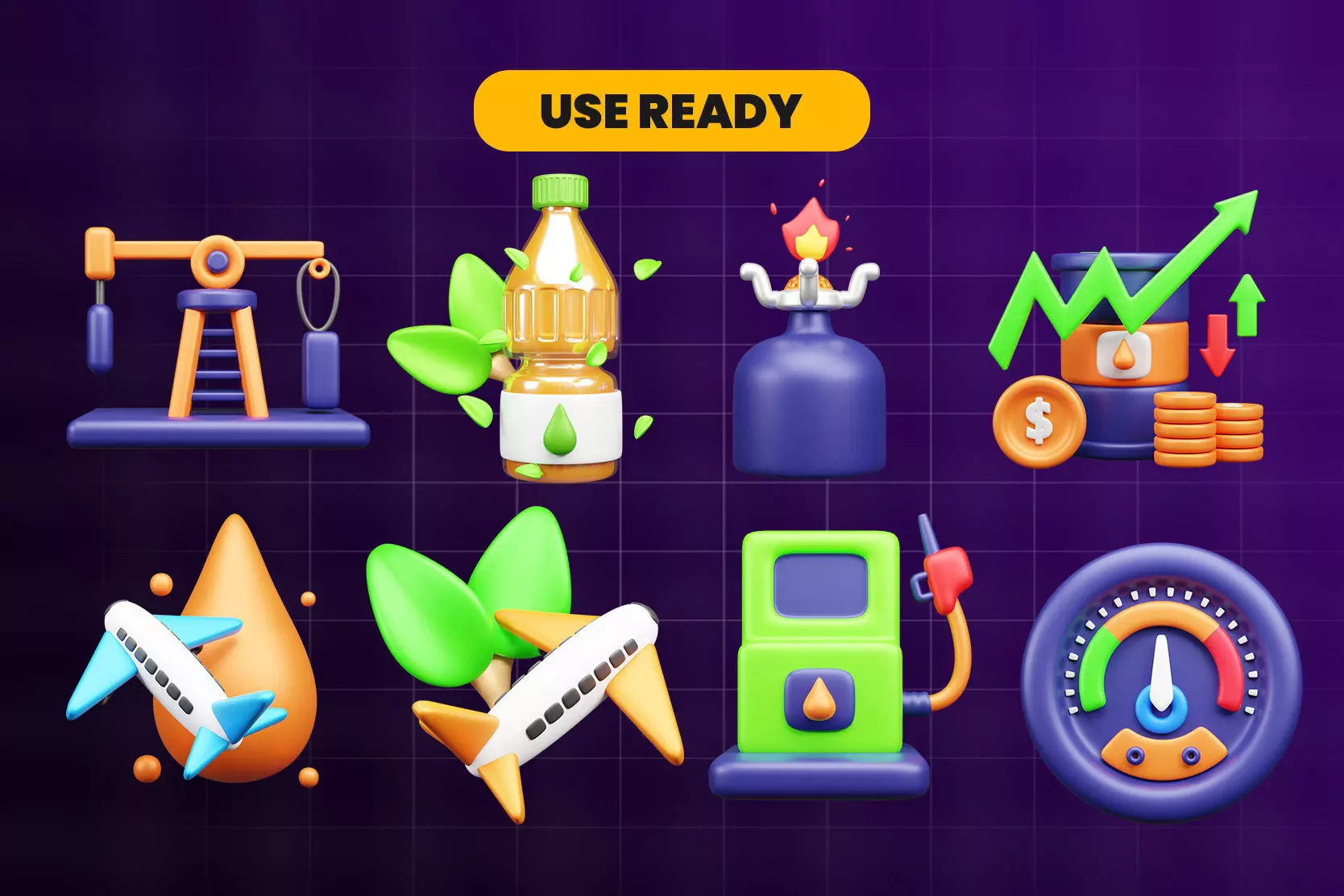 Oil and Gas 3d Icon Pack 3D model_2