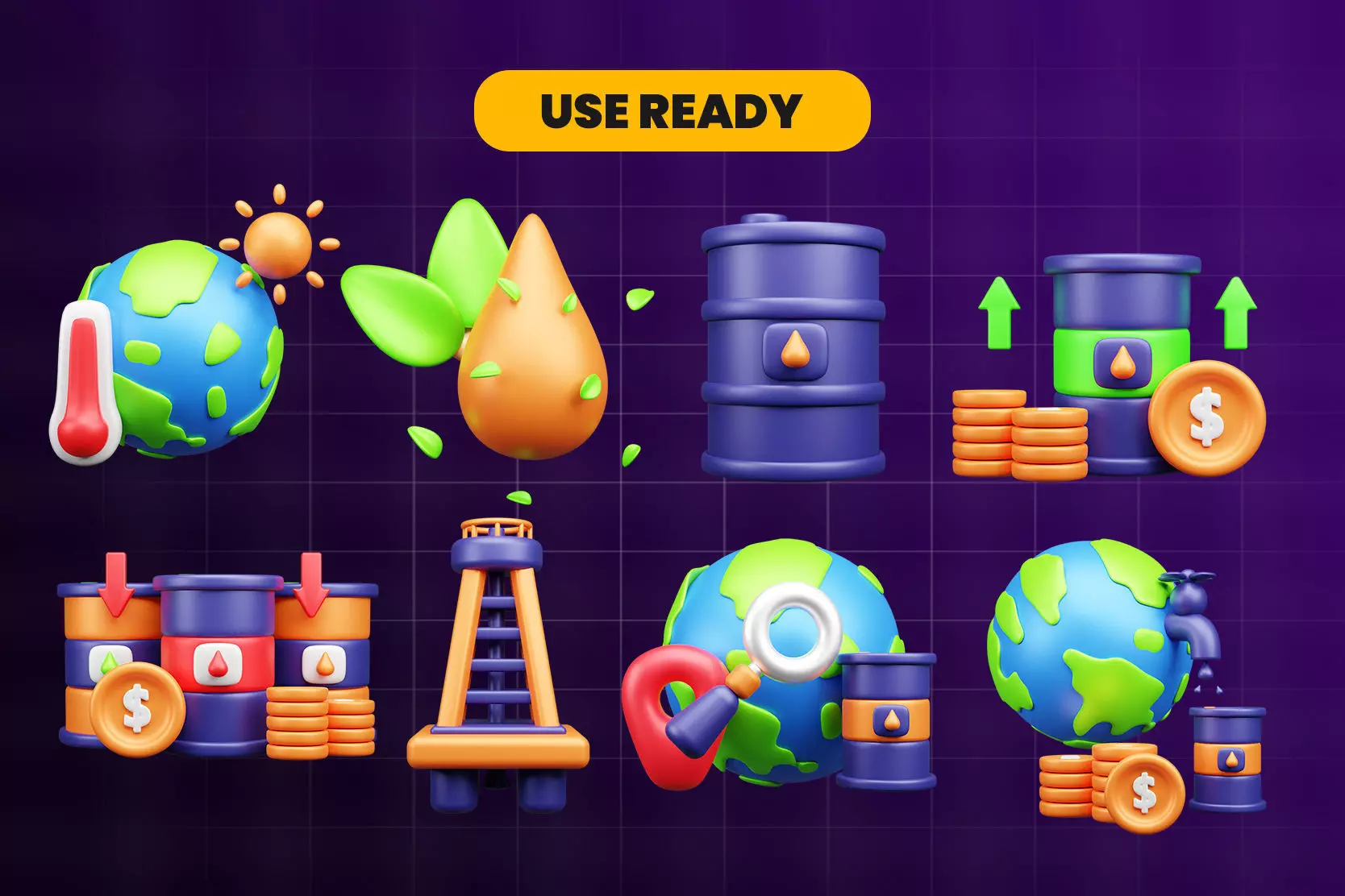 Oil and Gas 3d Icon Pack 3D model_3