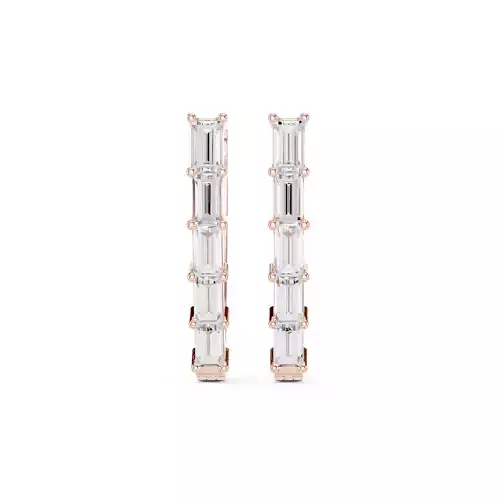 Baguette Cut Diamond Stud Earring 3DM STL Video 3D print model
