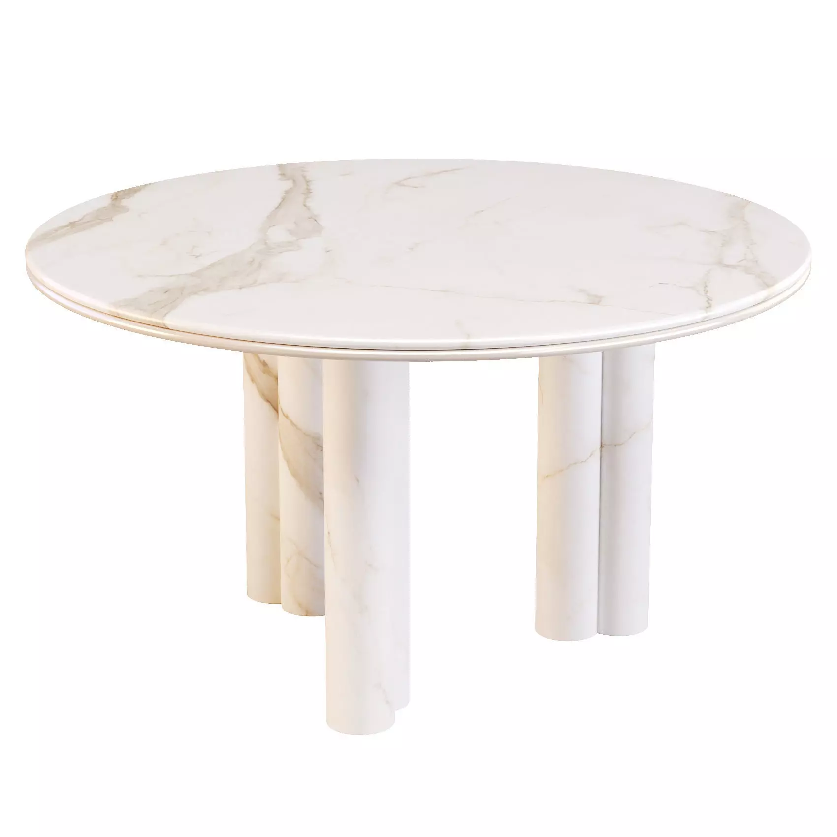 Giulio Marelli Simmy Table and Clara Chairs - Dining Set 3D model_4