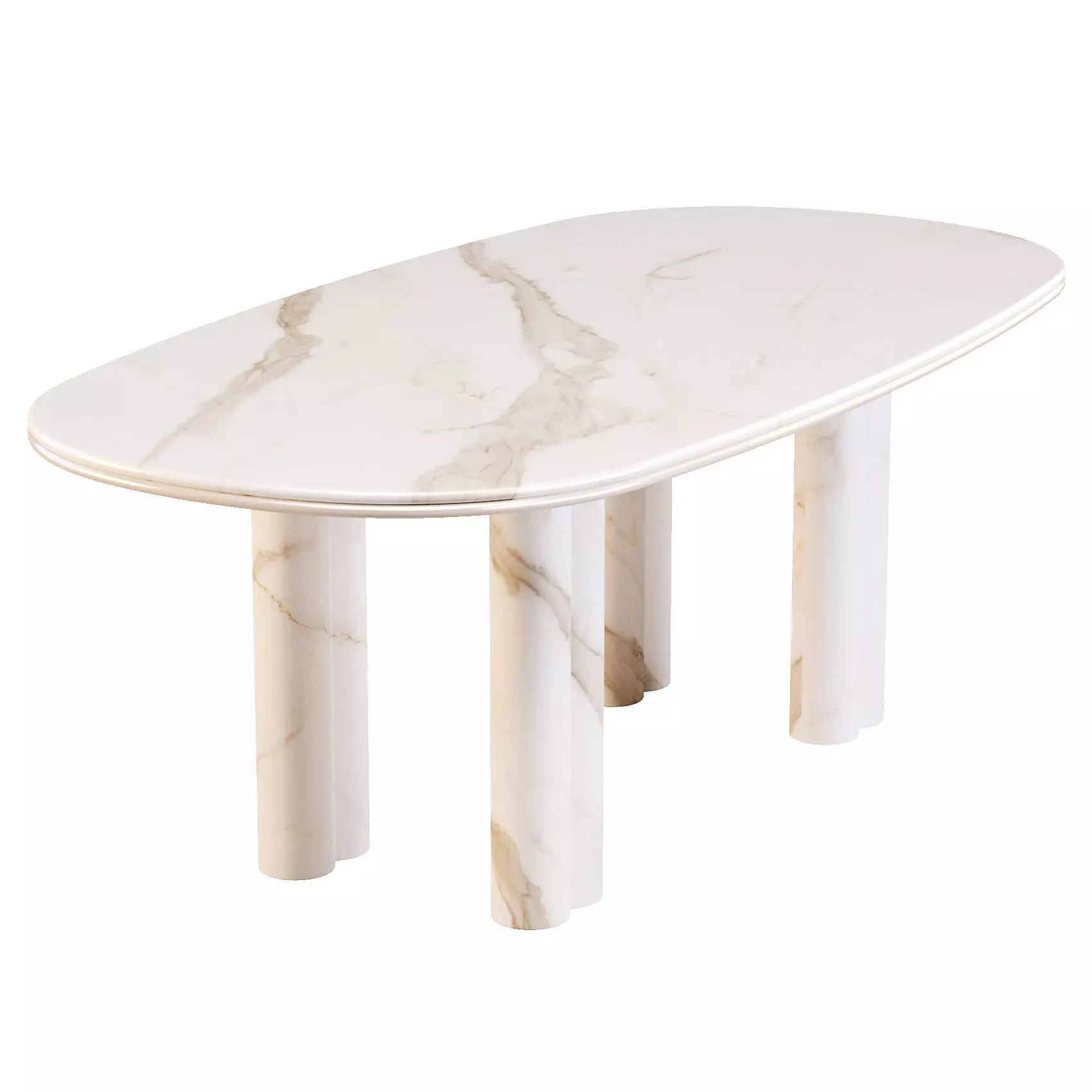 Giulio Marelli Simmy Table and Linda Chairs - Dining Set 3D model_3