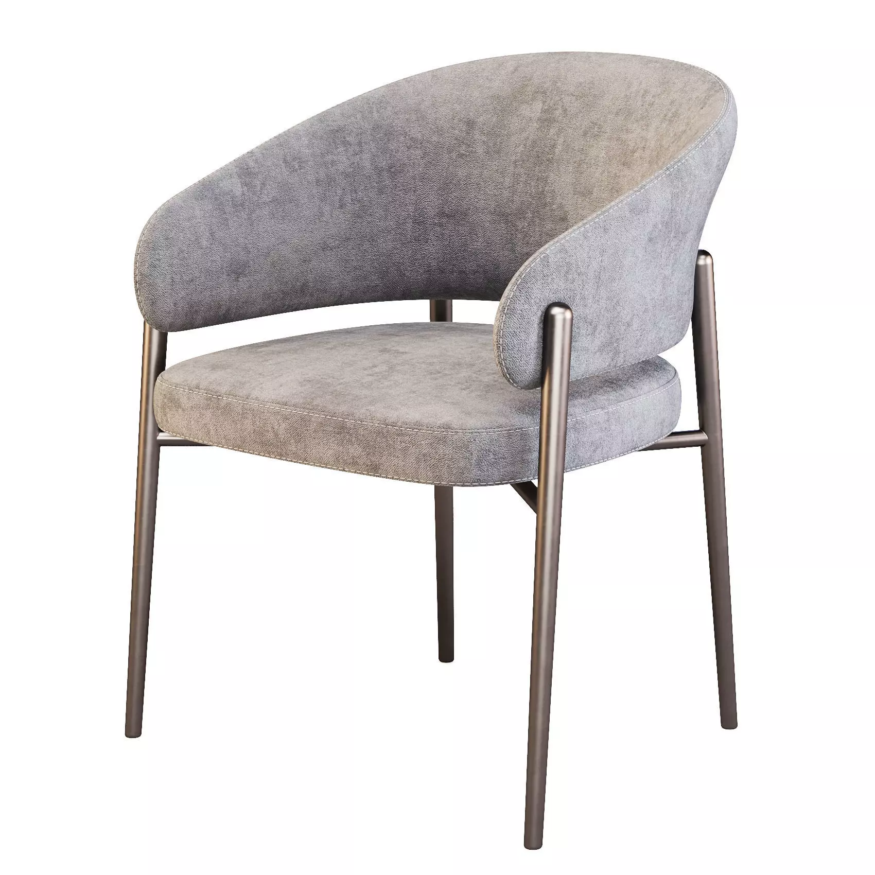 Giulio Marelli Simmy Table and Linda Chairs - Dining Set 3D model_2