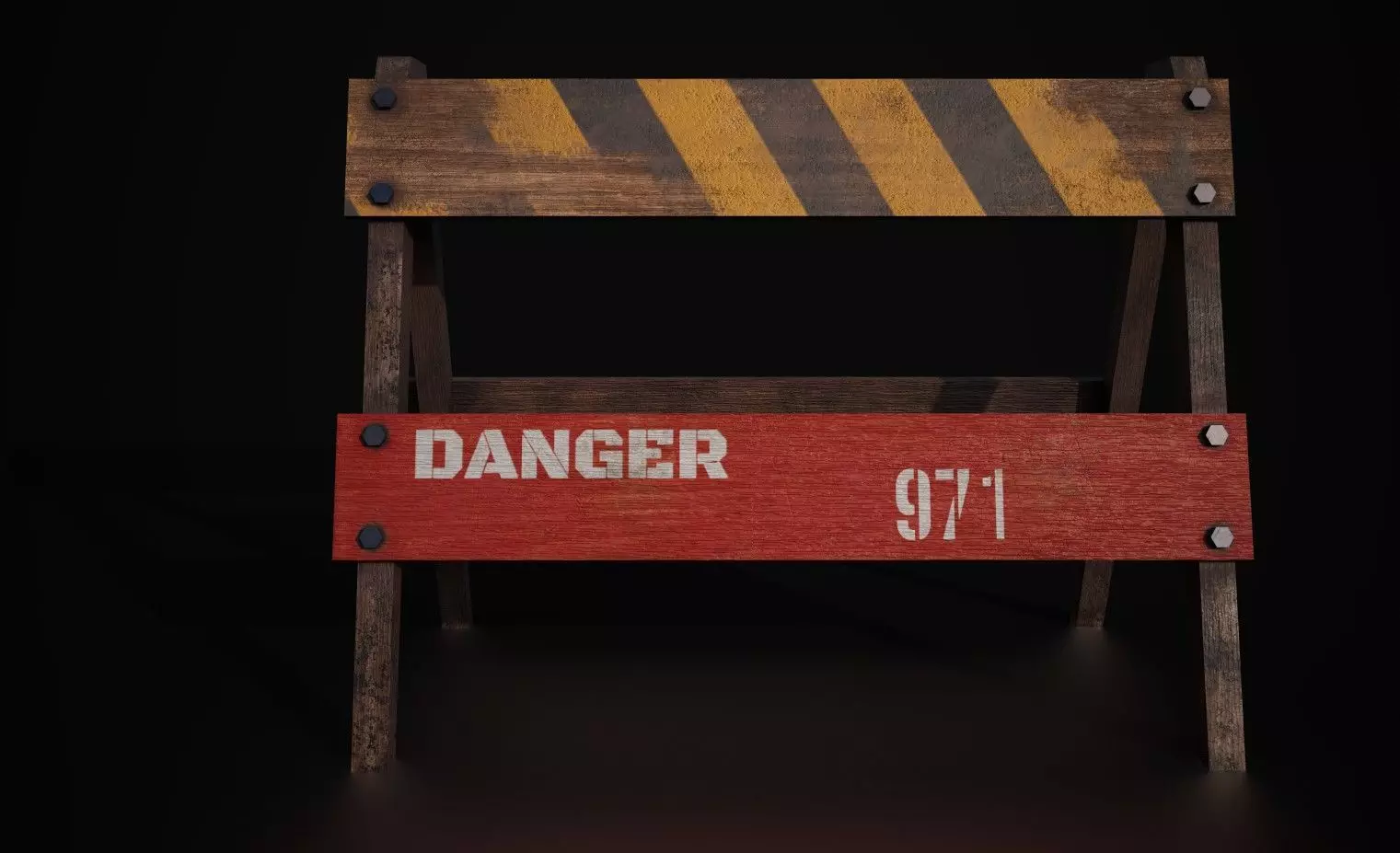 FREE Road Barrier Free low-poly 3D model