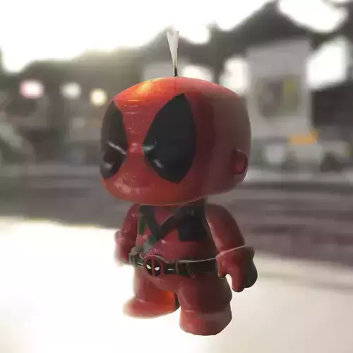 deadpool Chibi Candle Figure Low-poly 3D model