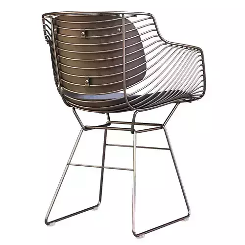 MDF Italia Flow Filo Armrest - Dining Chair 3D model 5