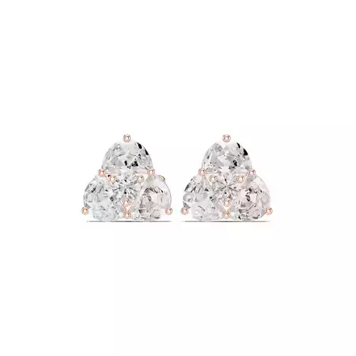 Half Moon Cut Diamond Stud Earring 3DM STL Video 3D print model