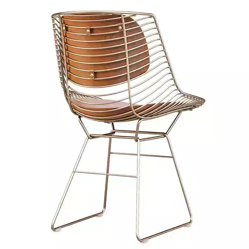 MDF Italia Flow Filo Armless - Dining Chair 3D model 5