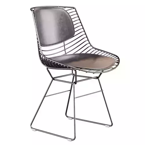 MDF Italia Flow Filo Armless - Dining Chair 3D model 2