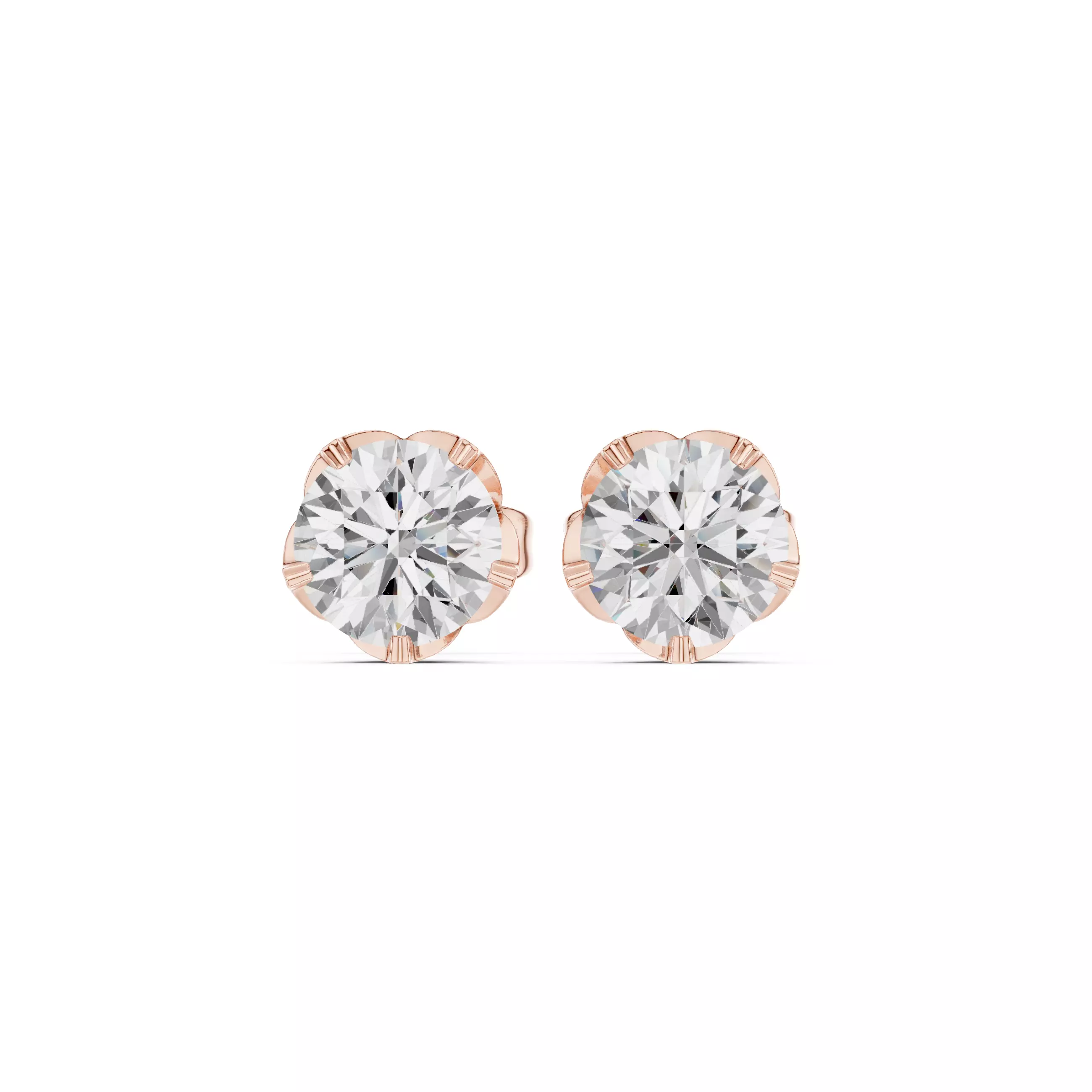 5mm Solitaire Round Cut Diamond Stud Earring 3DM STL Video 3D print model