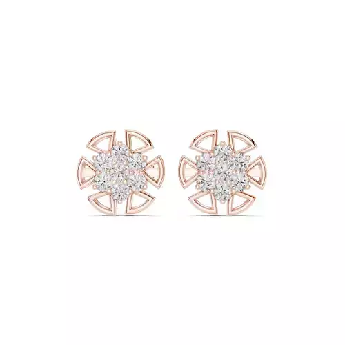 Round Cut Diamond Stud Earring 3DM STL Video