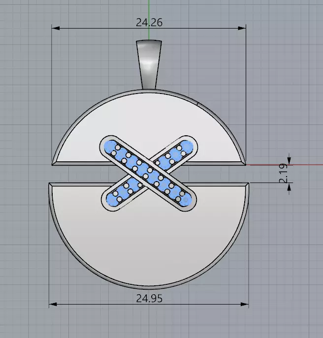 Chaumet 2 pendants 3D print model_15