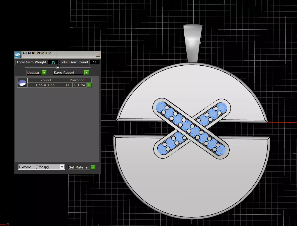 Chaumet 2 pendants 3D print model_13