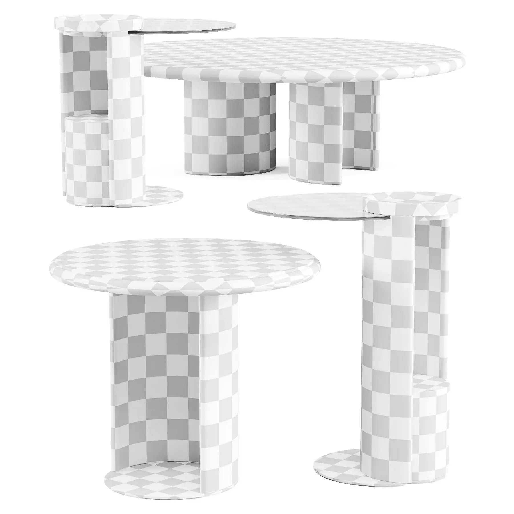 Turri Nook - Coffee and Side Tables 3D model_5