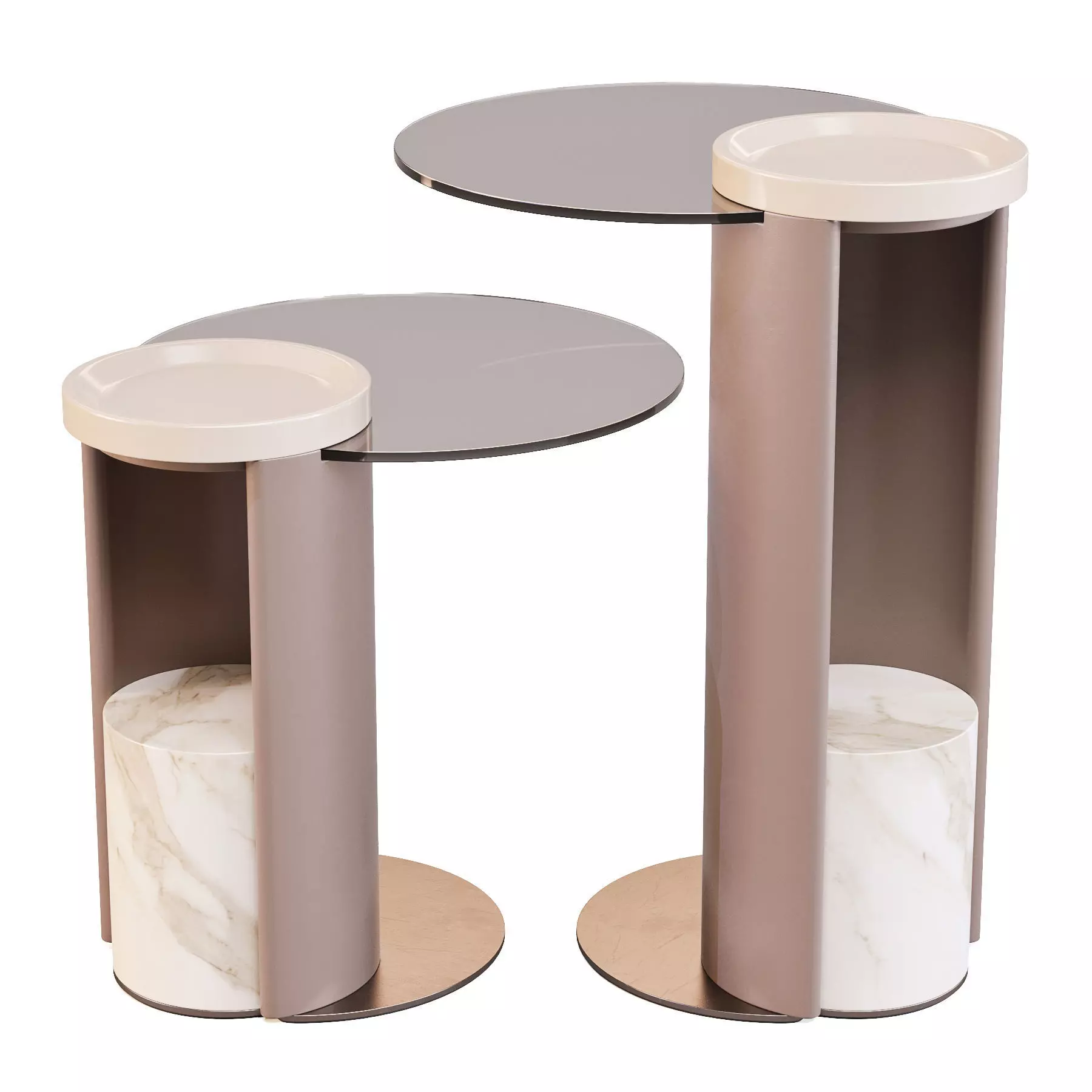 Turri Nook - Coffee and Side Tables 3D model_3