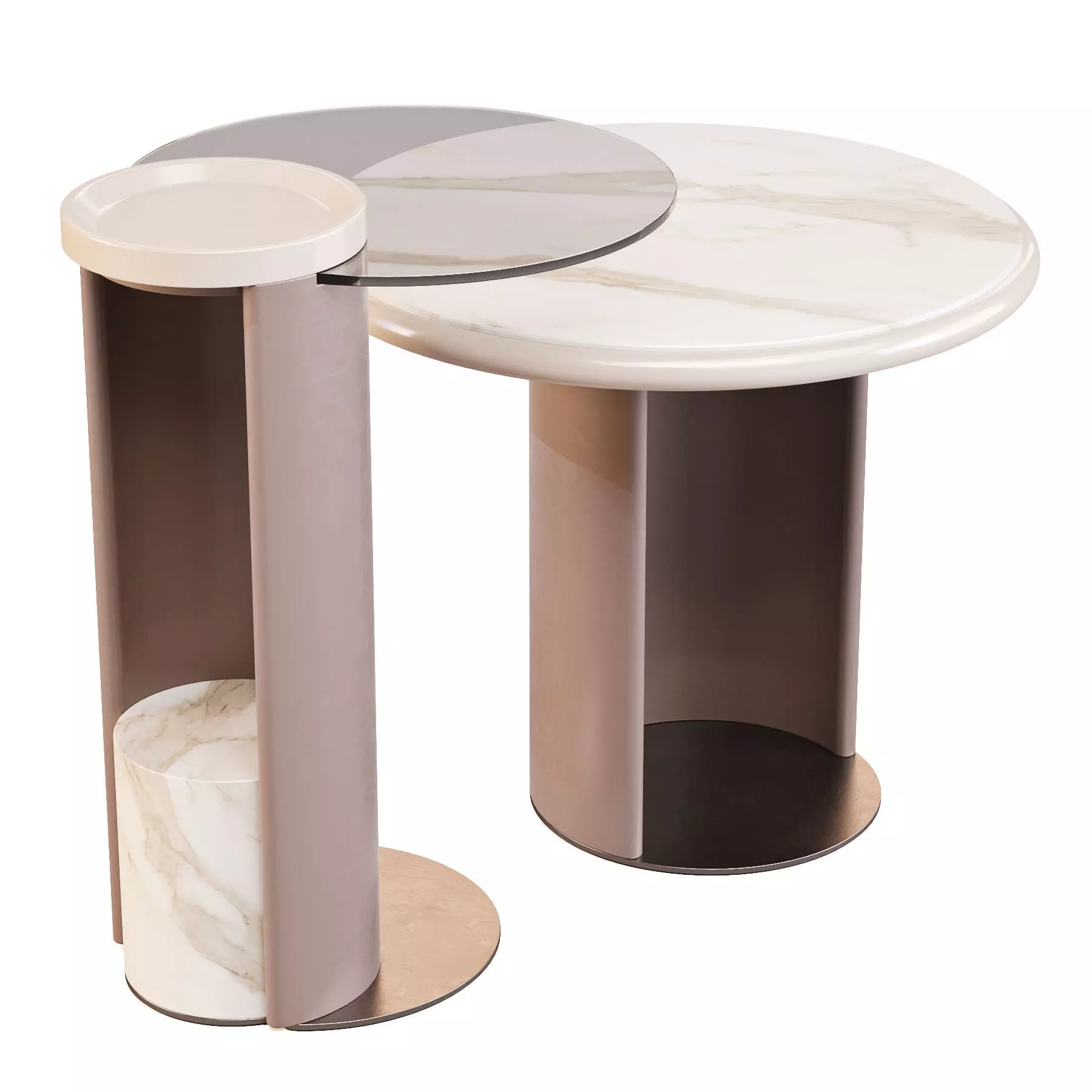 Turri Nook - Coffee and Side Tables 3D model_2