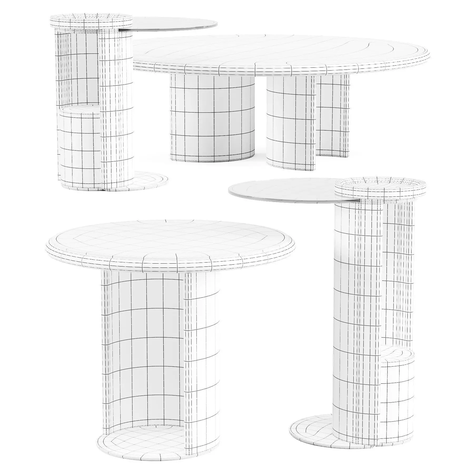 Turri Nook - Coffee and Side Tables 3D model_6