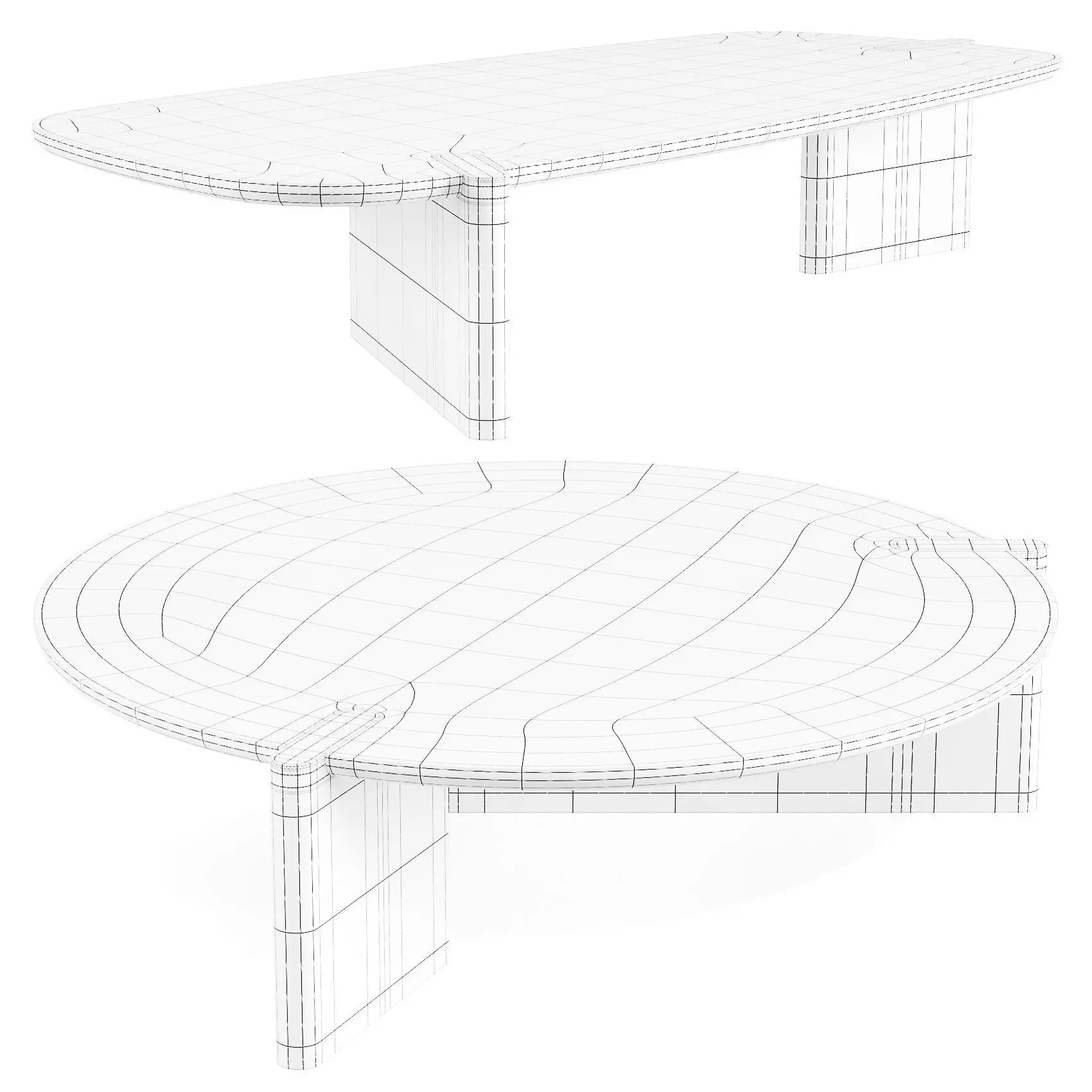 Bonaldo Flatiron - Coffee Tables 3D model_7