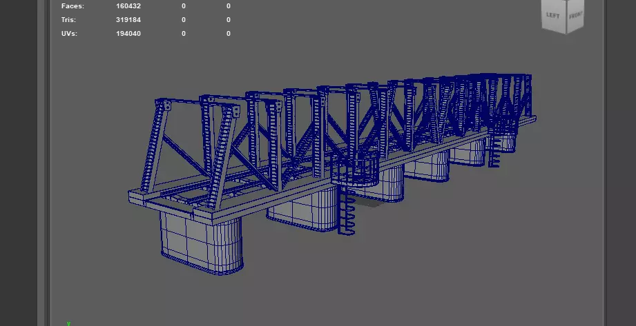 Modular railway bridge 3D model_21