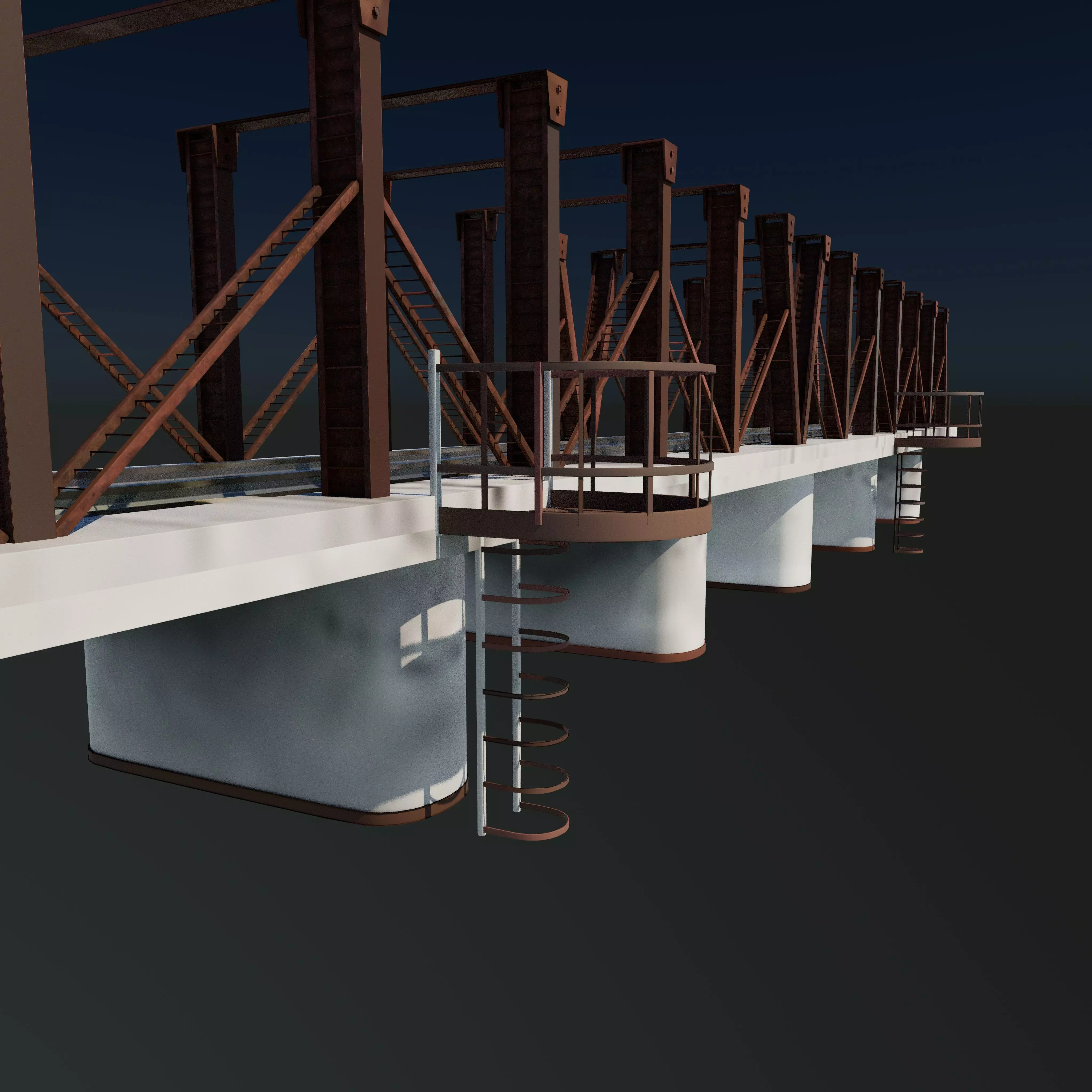 Modular railway bridge 3D model_11