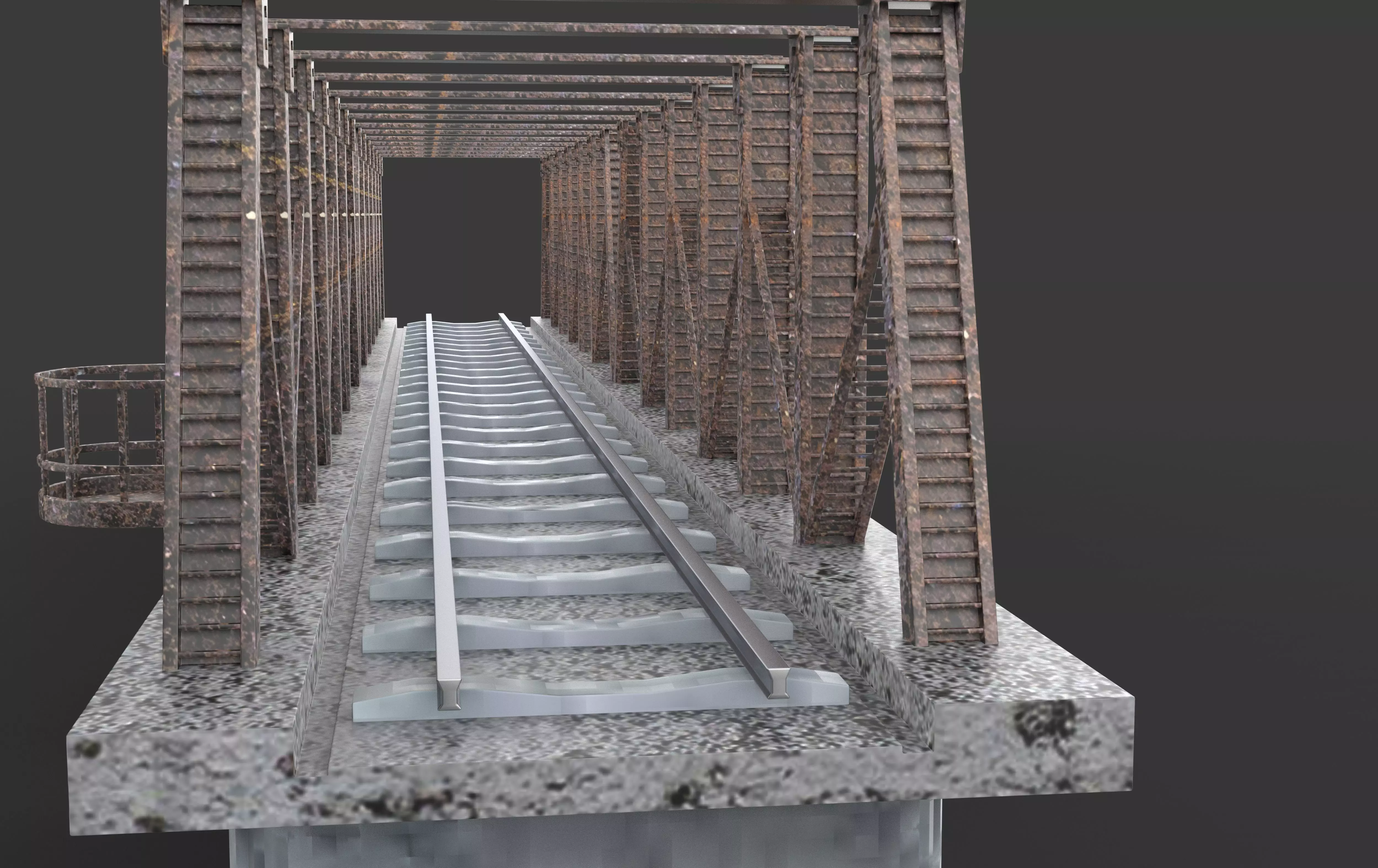 Modular railway bridge 3D model_9