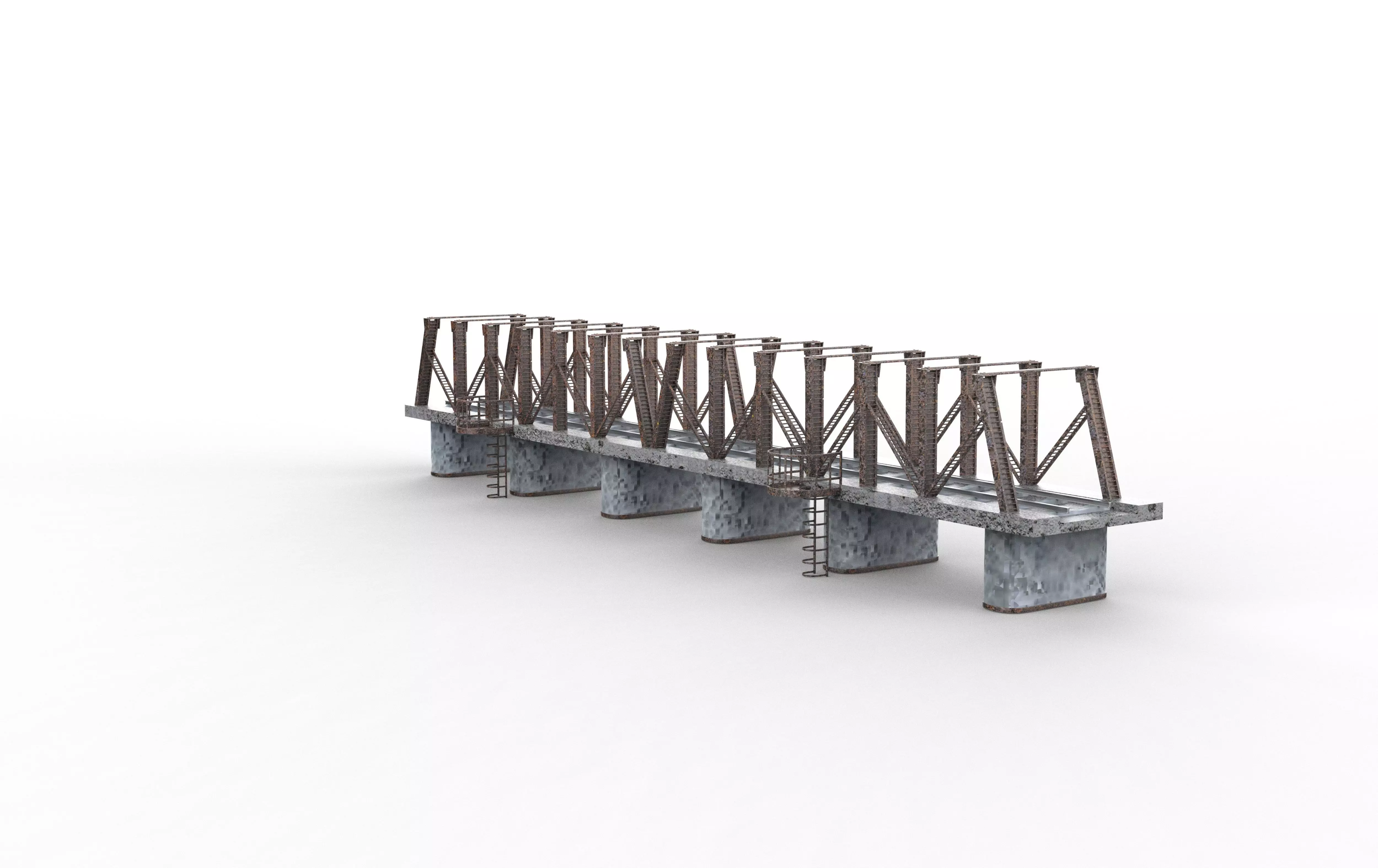 Modular railway bridge 3D model_12