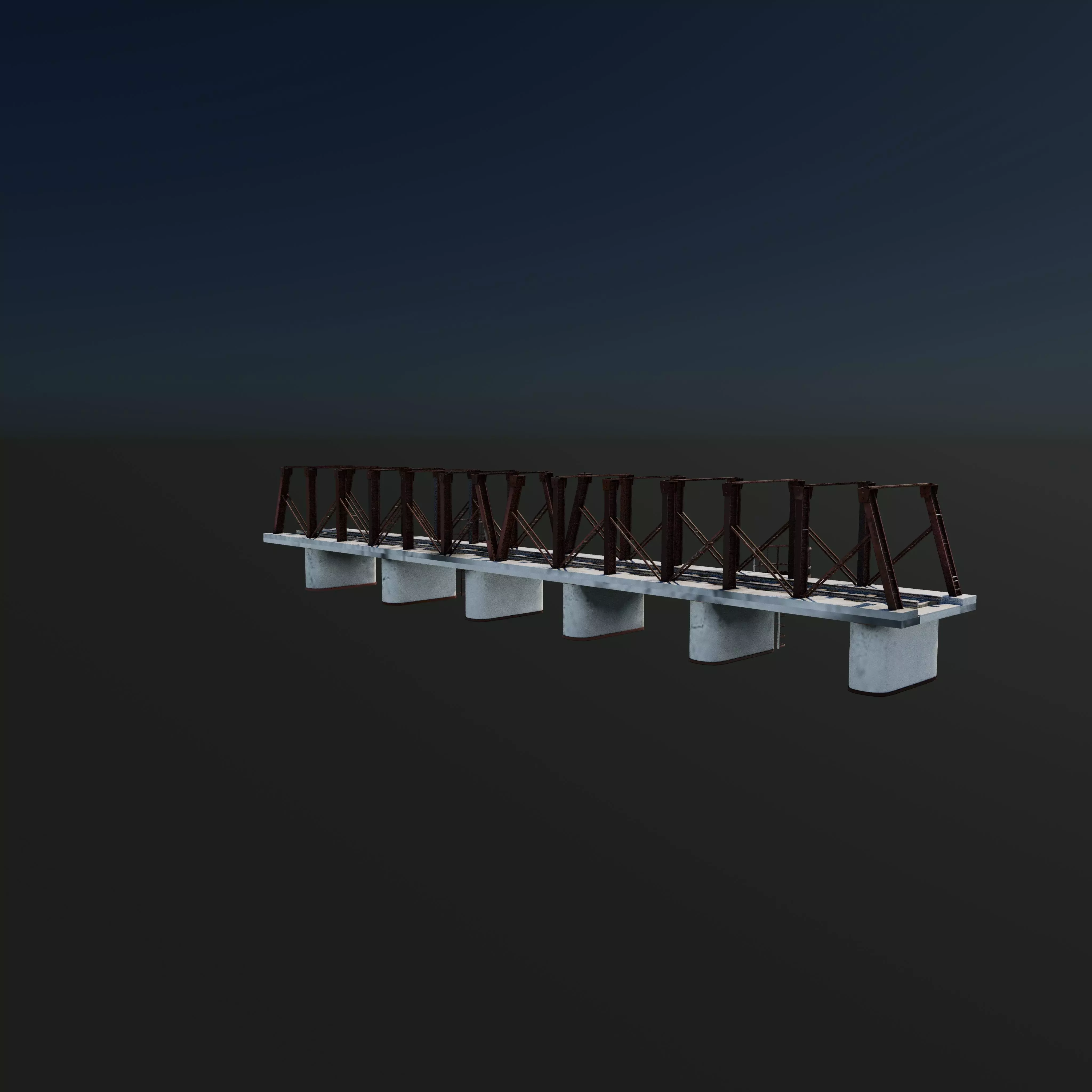 Modular railway bridge 3D model_18