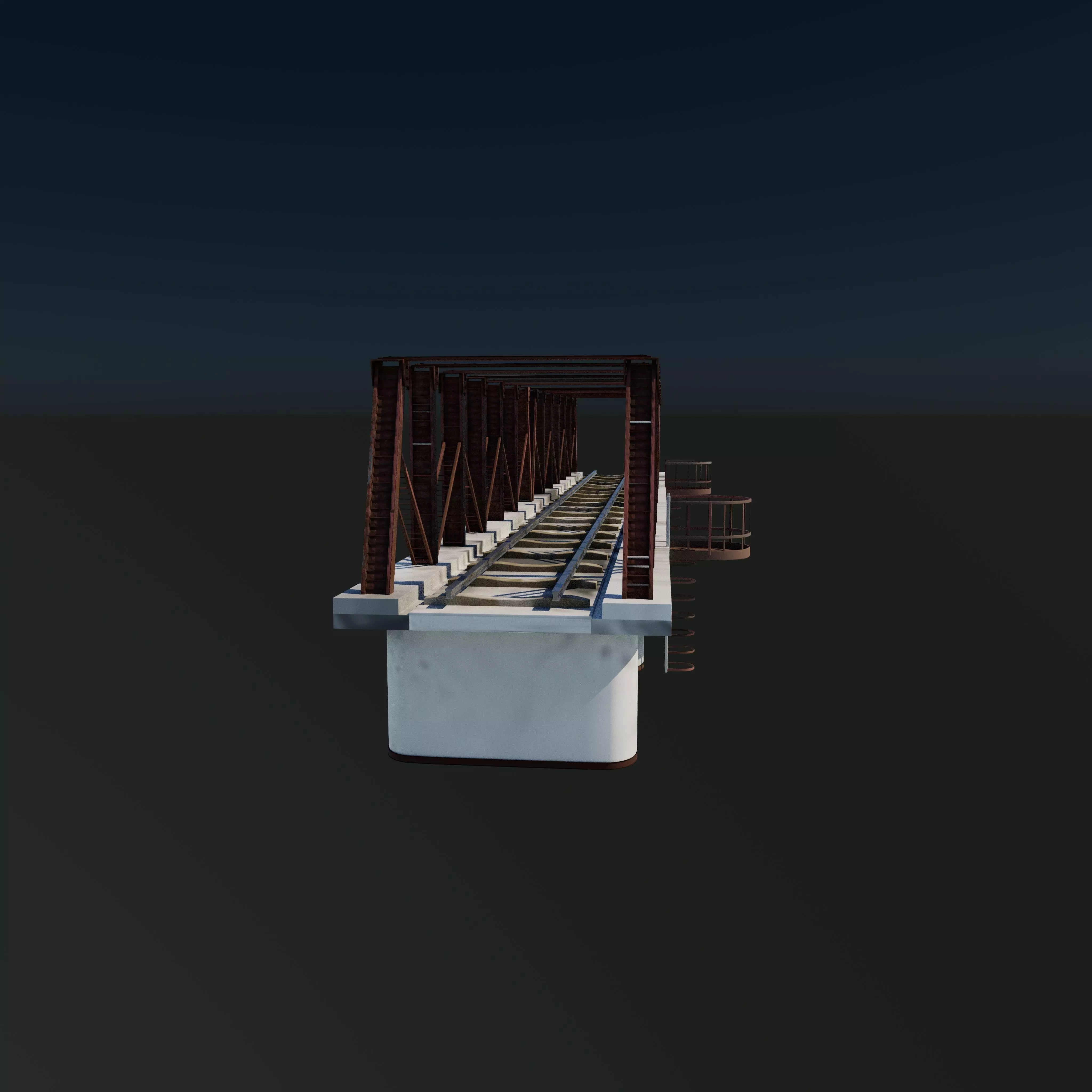 Modular railway bridge 3D model_3
