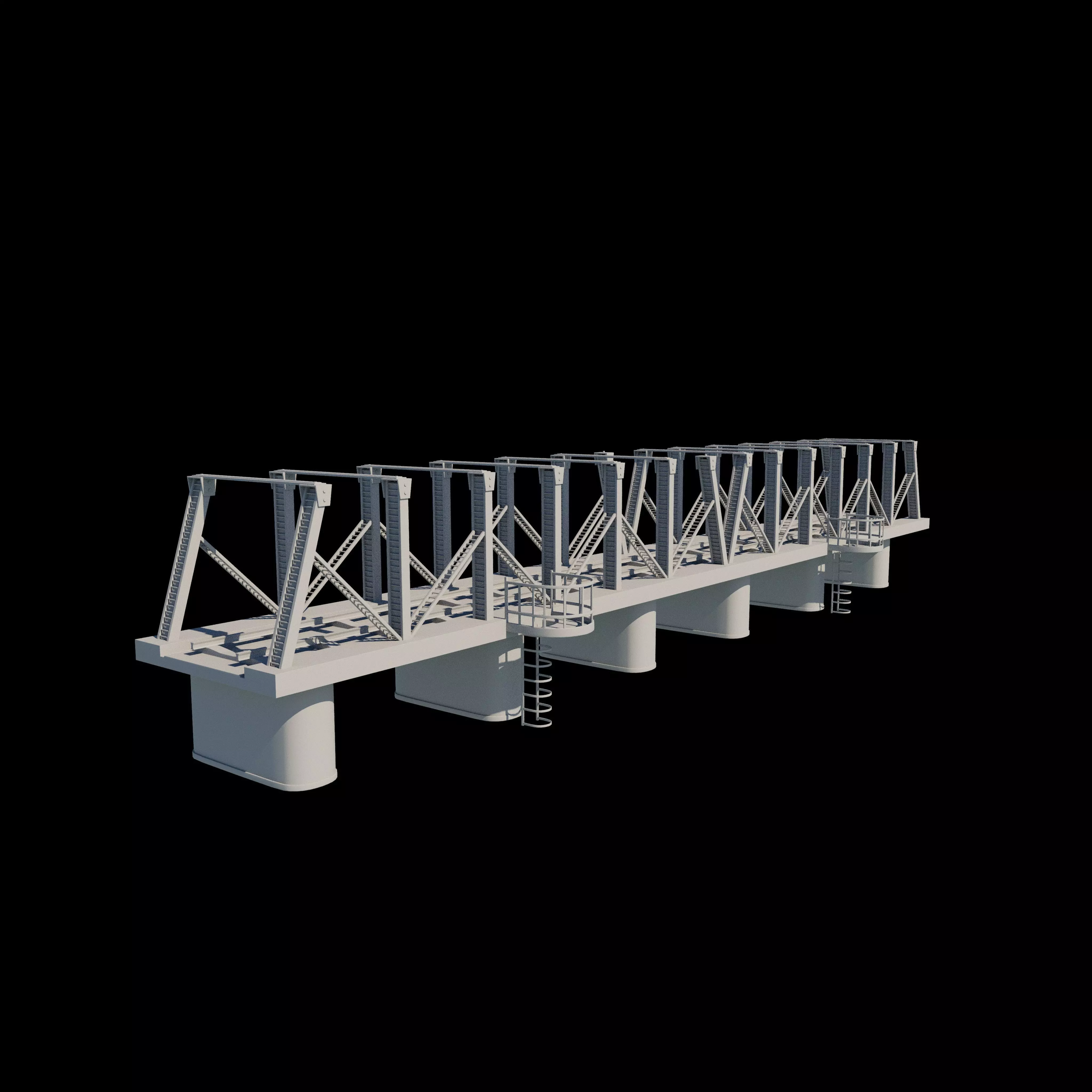 Modular railway bridge 3D model_20