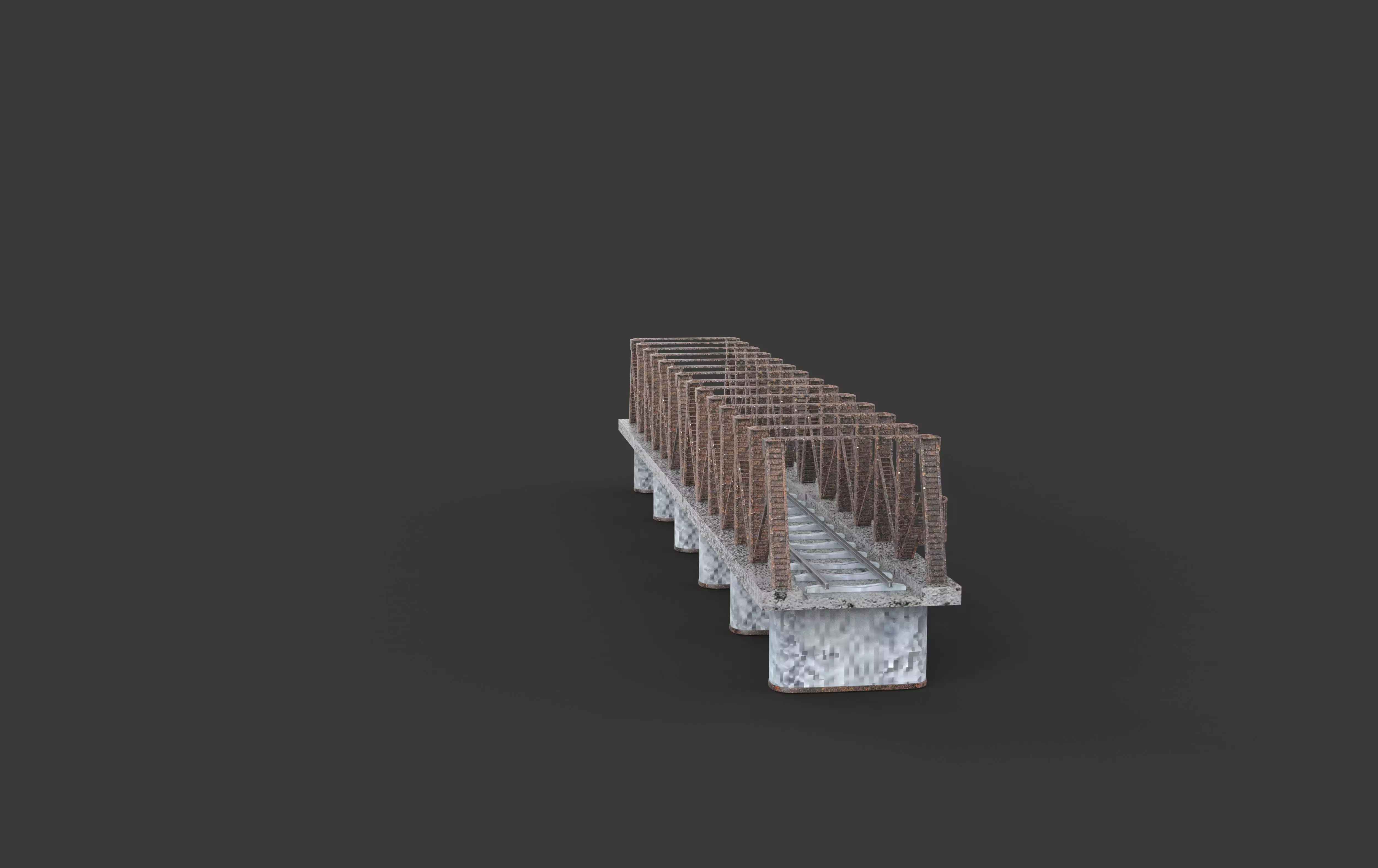 Modular railway bridge 3D model_5