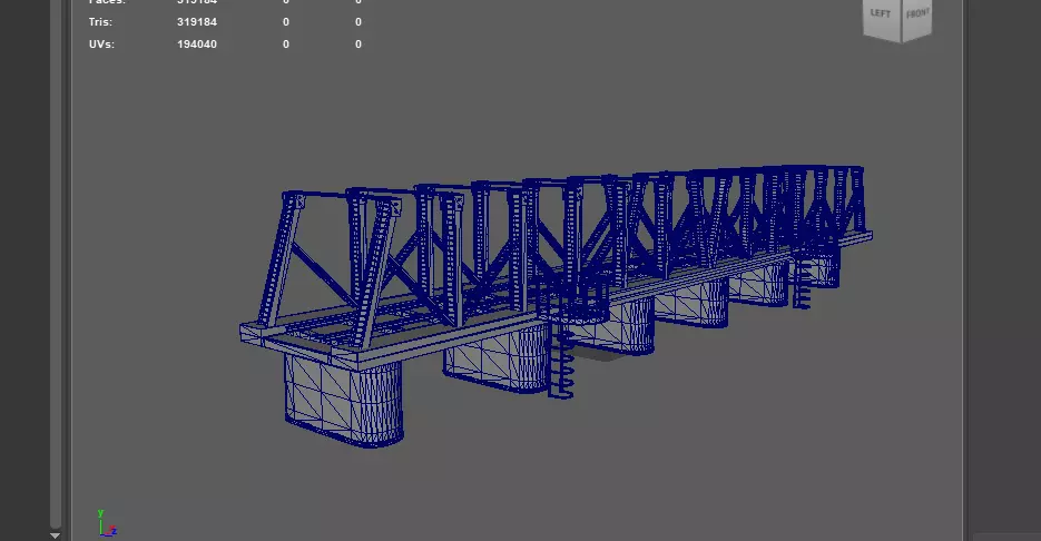 Modular railway bridge 3D model_19