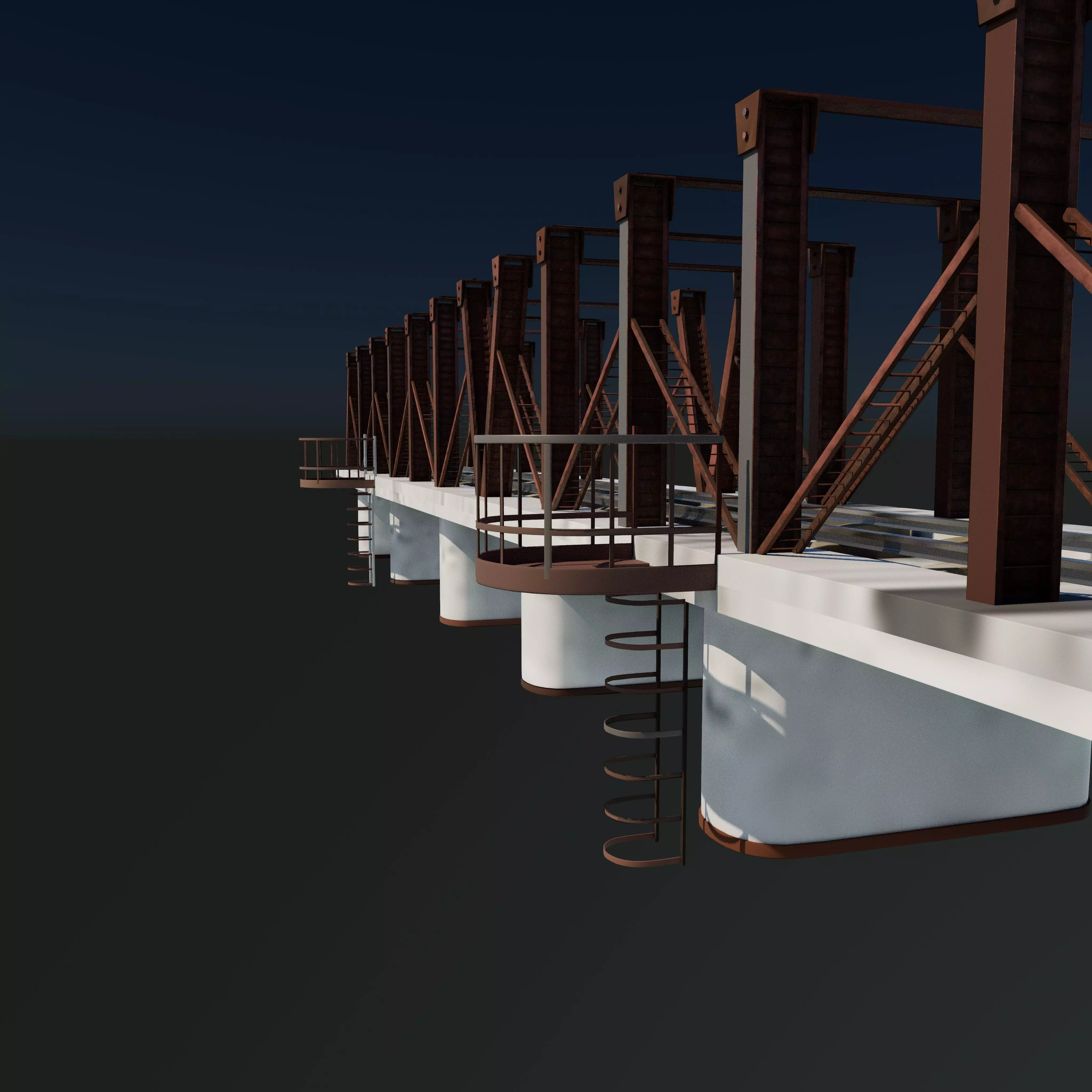Modular railway bridge 3D model_15