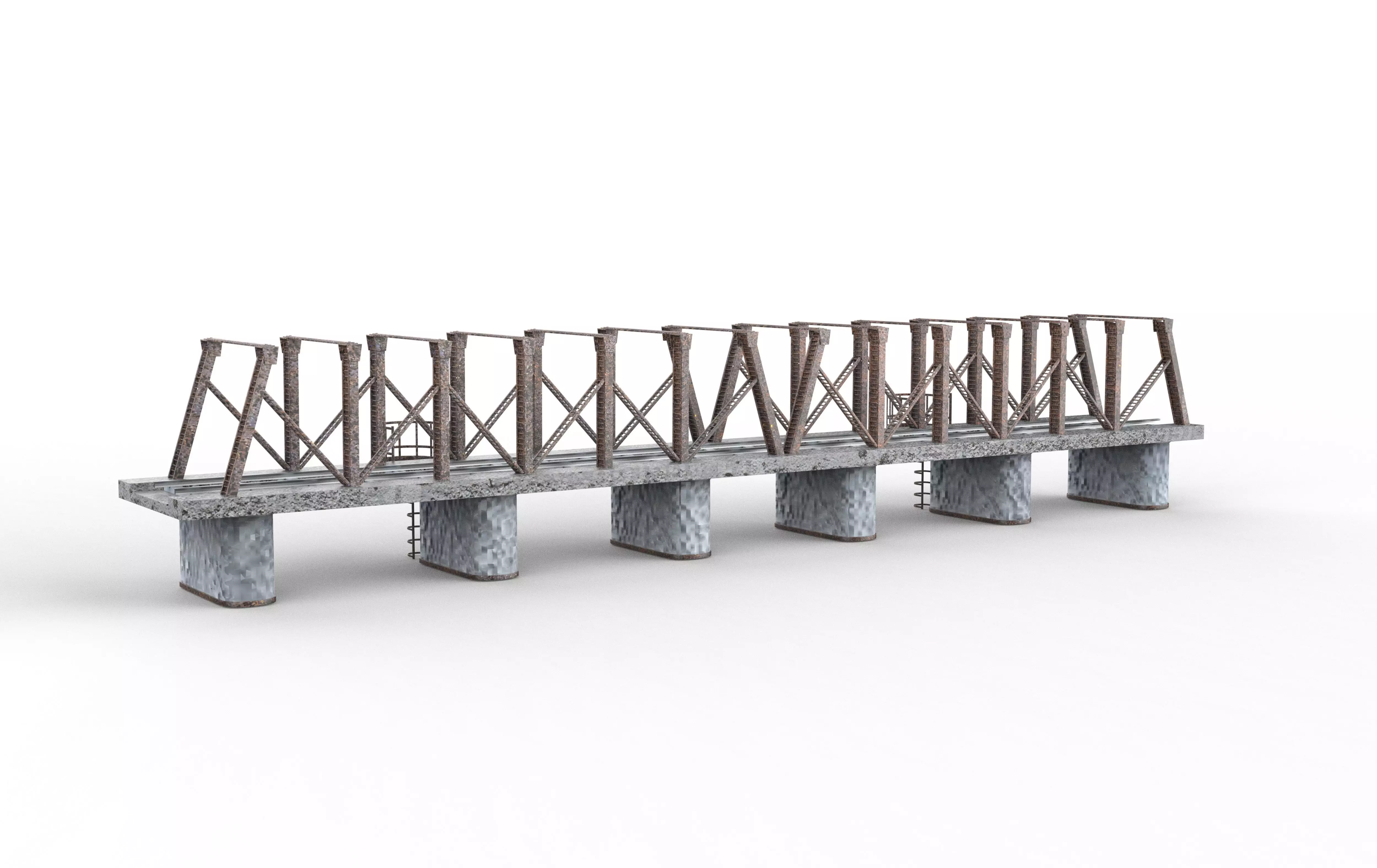 Modular railway bridge 3D model_13