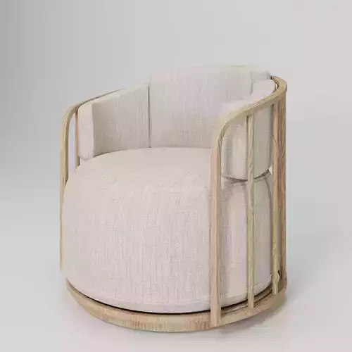 Swivel Lounge Armchair 3D Model