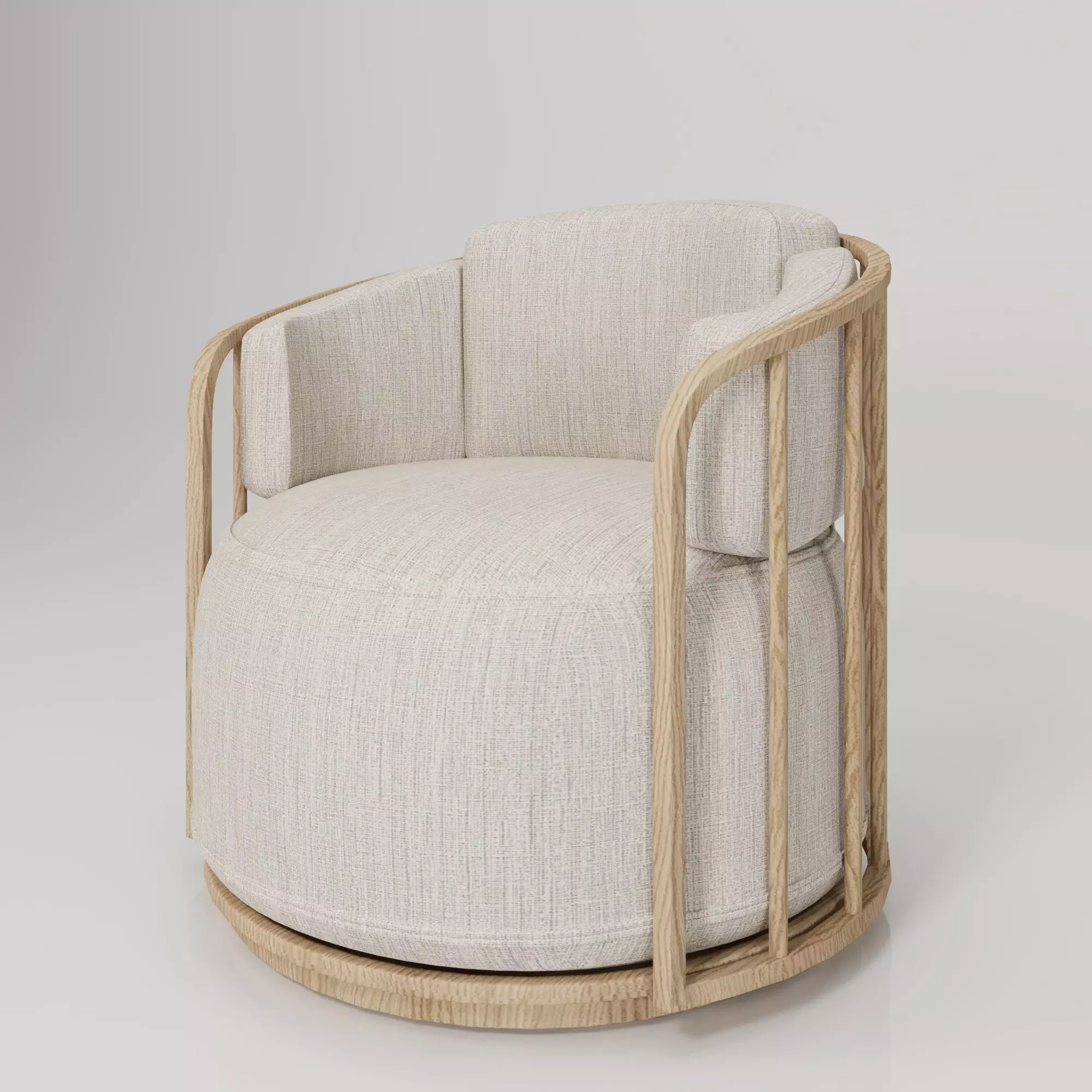 Swivel Lounge Armchair 3D Model Low-poly 3D model