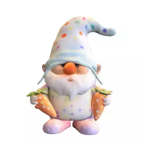 Cute Gnome with Carrots