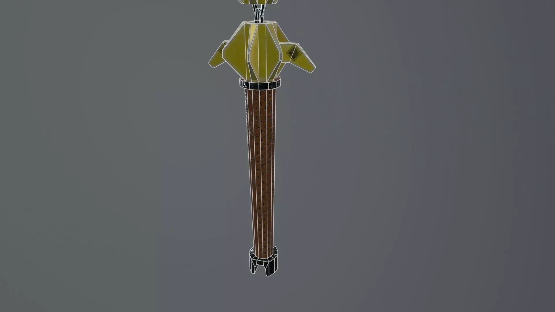 Fishbone Low-poly 3D model_8