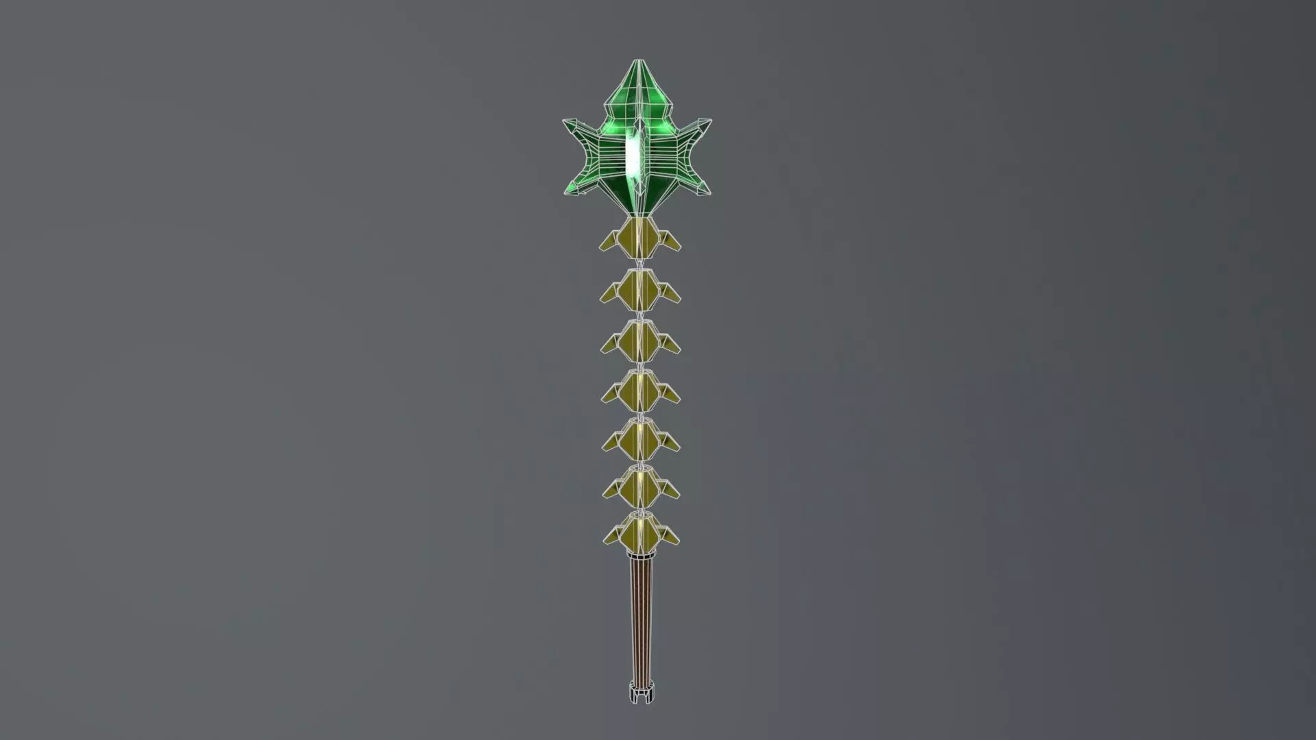 Fishbone Low-poly 3D model_5