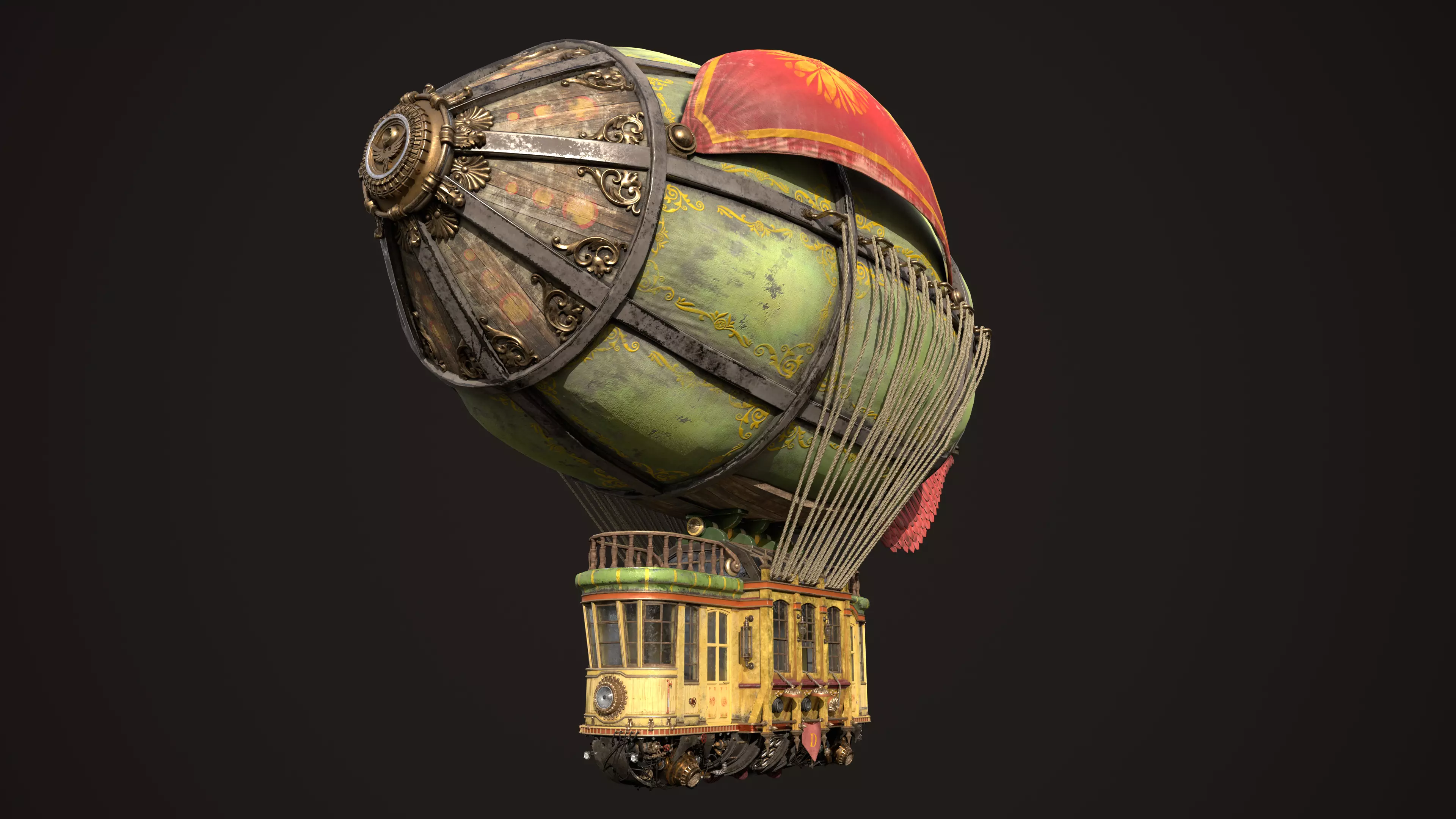 Airship Fighting 3D model_1