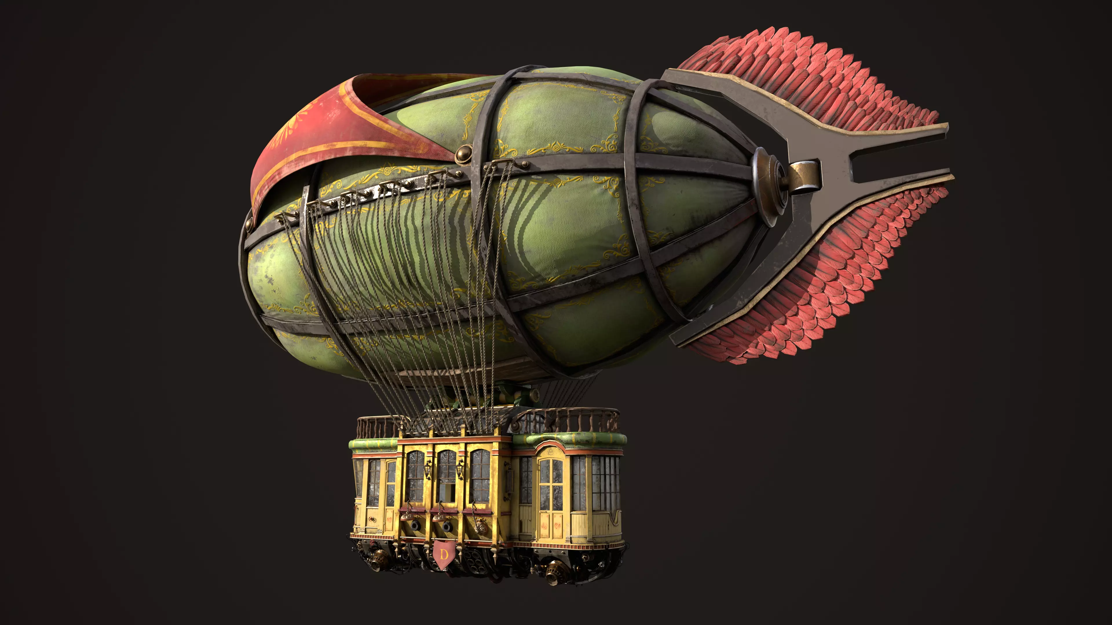 Airship Fighting 3D model_3