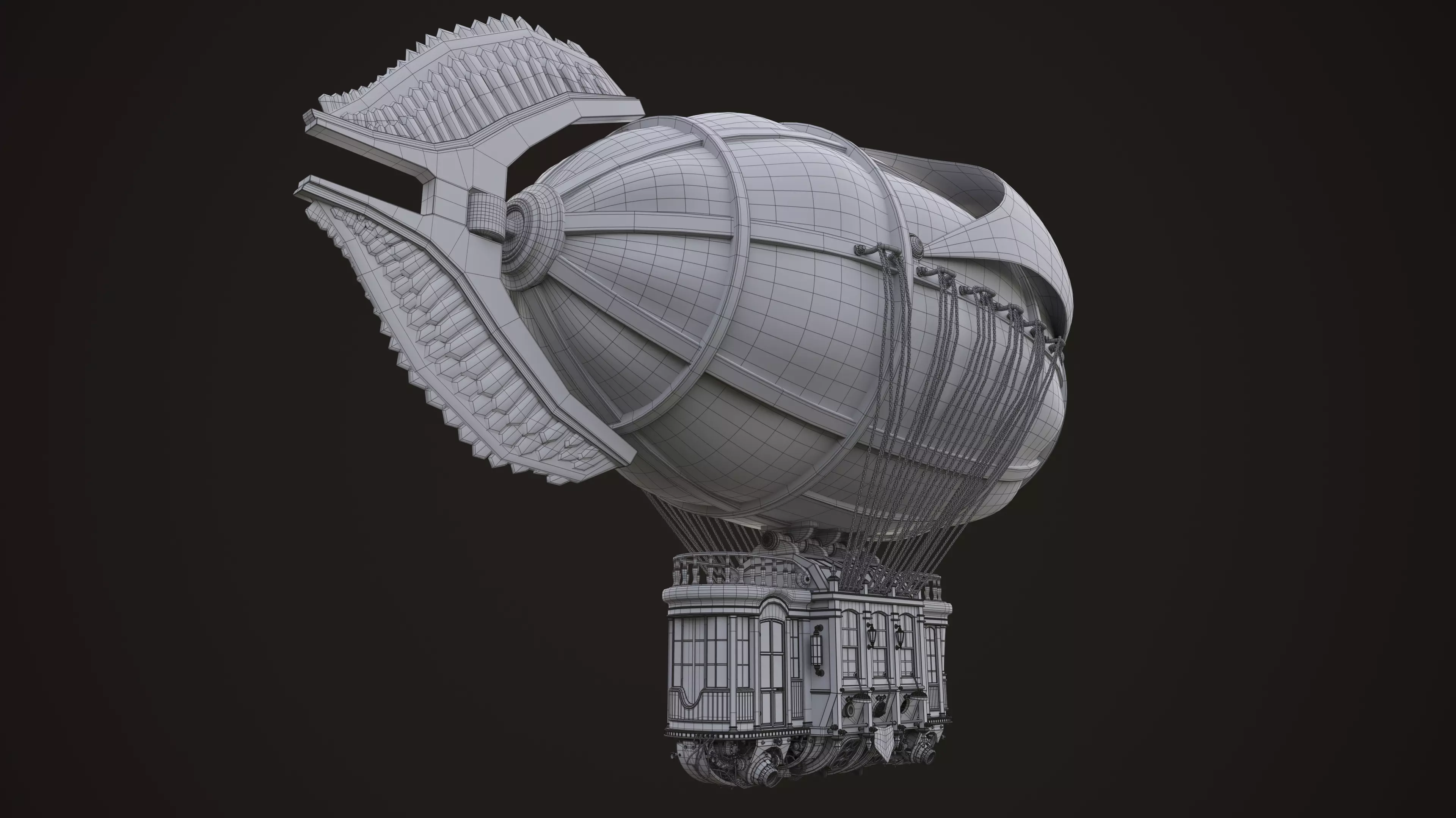 Airship Fighting 3D model_23