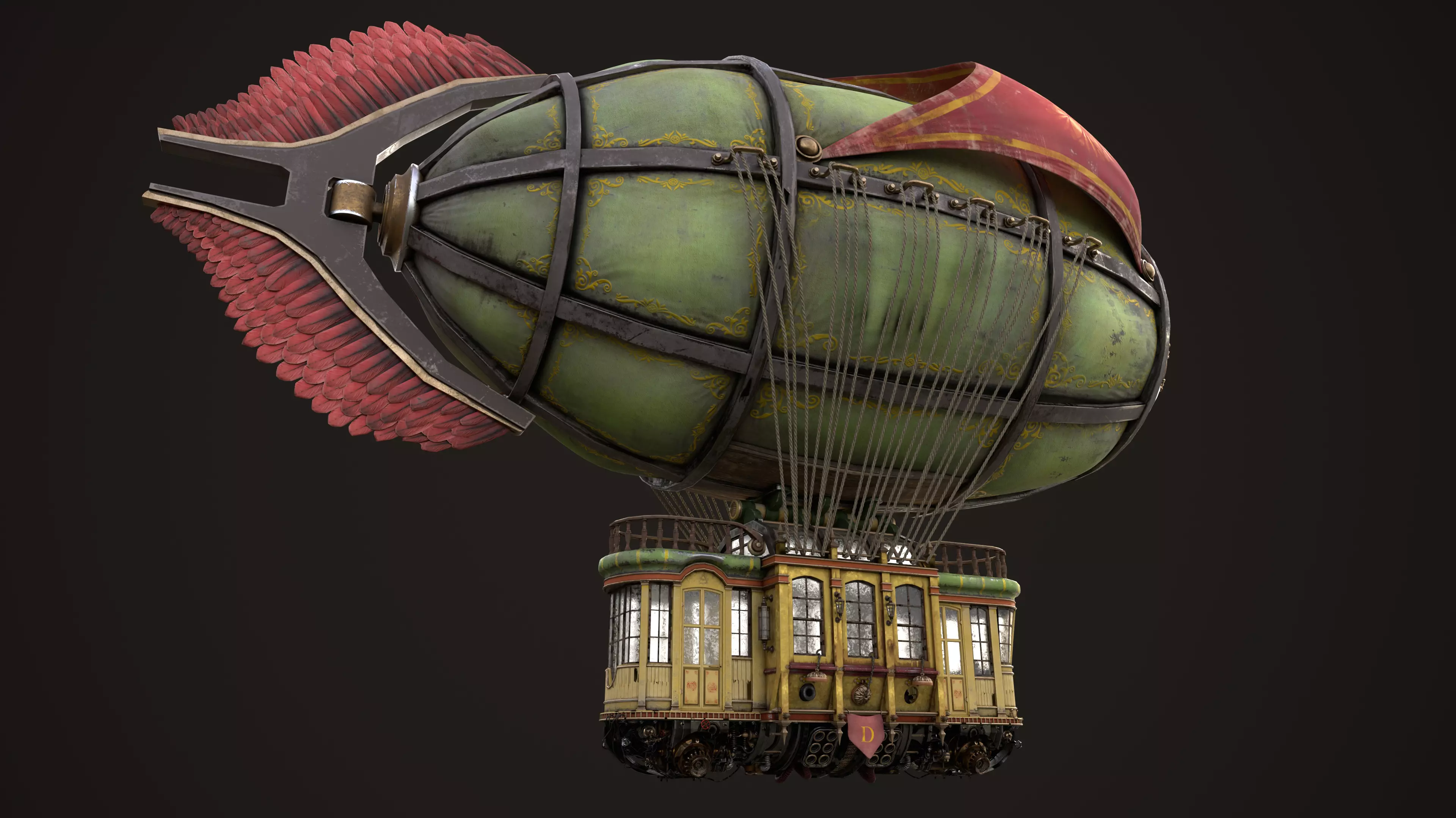 Airship Fighting 3D model_5
