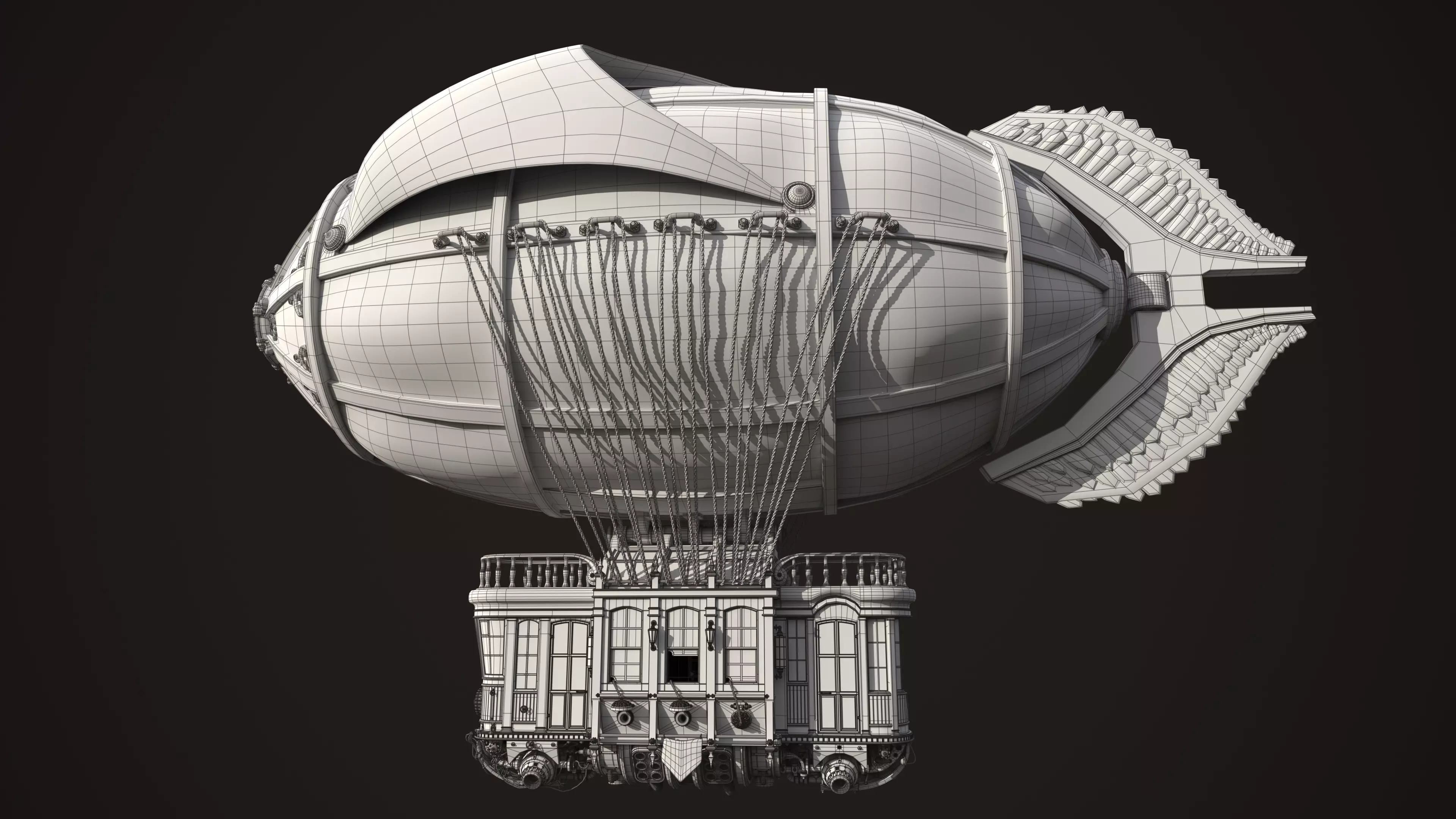 Airship Fighting 3D model_20