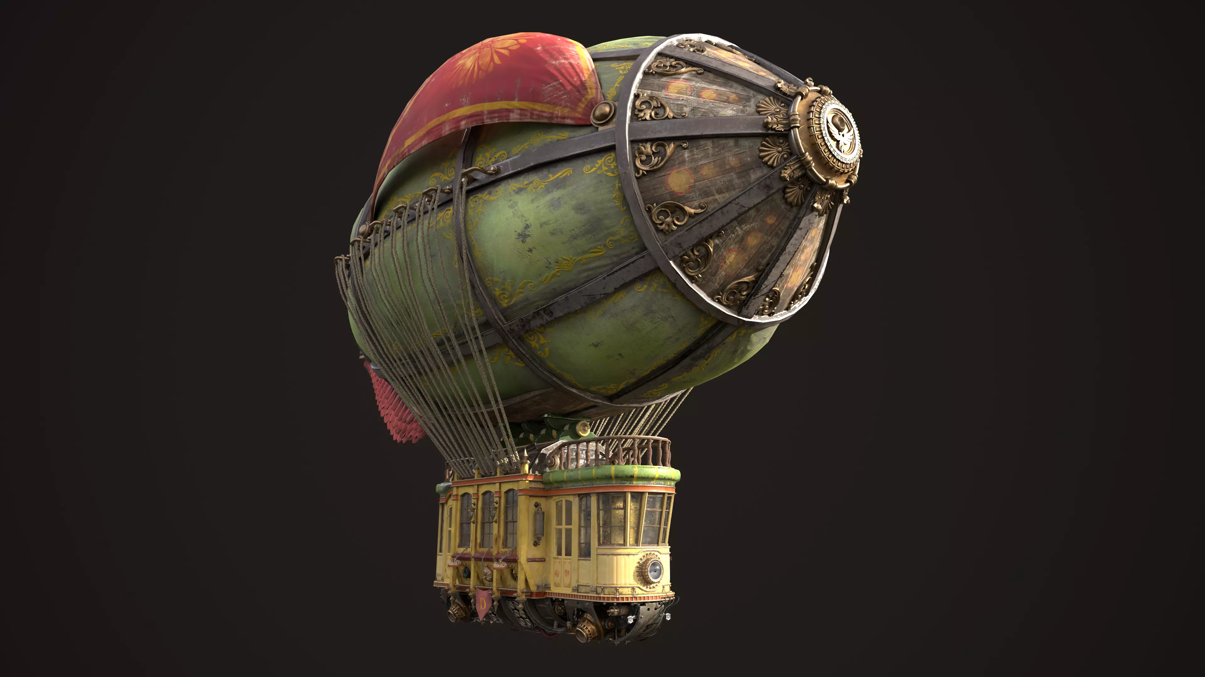 Airship Fighting 3D model_8