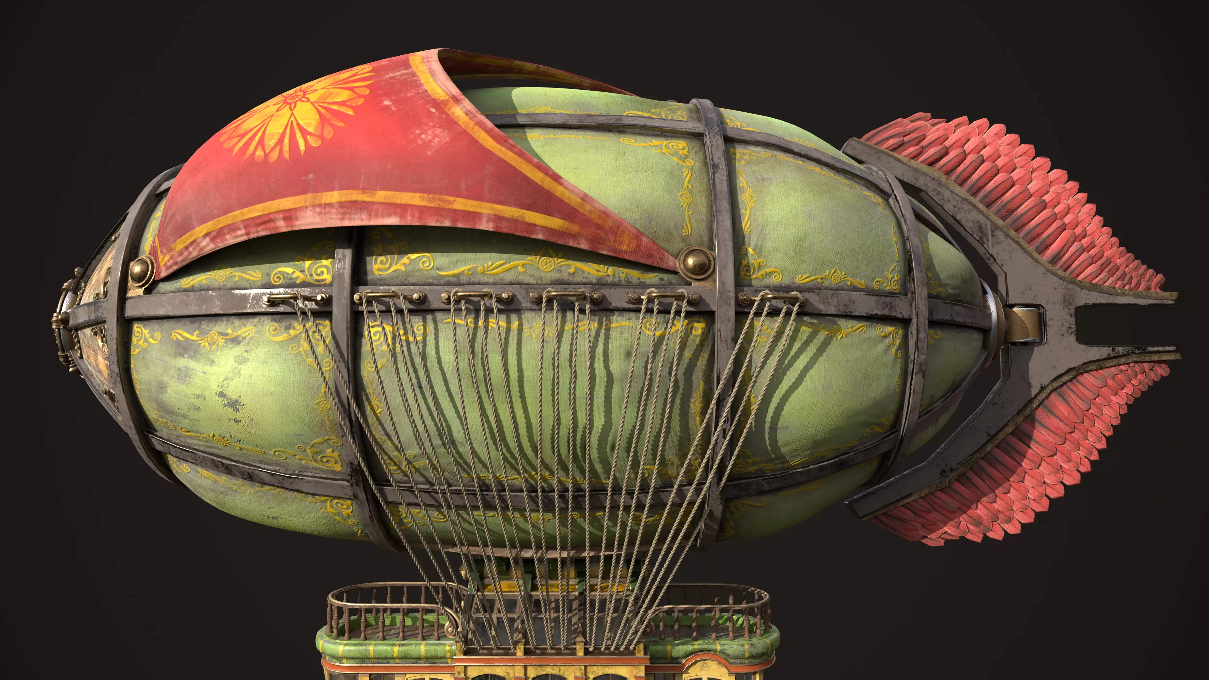 Airship Fighting 3D model_17
