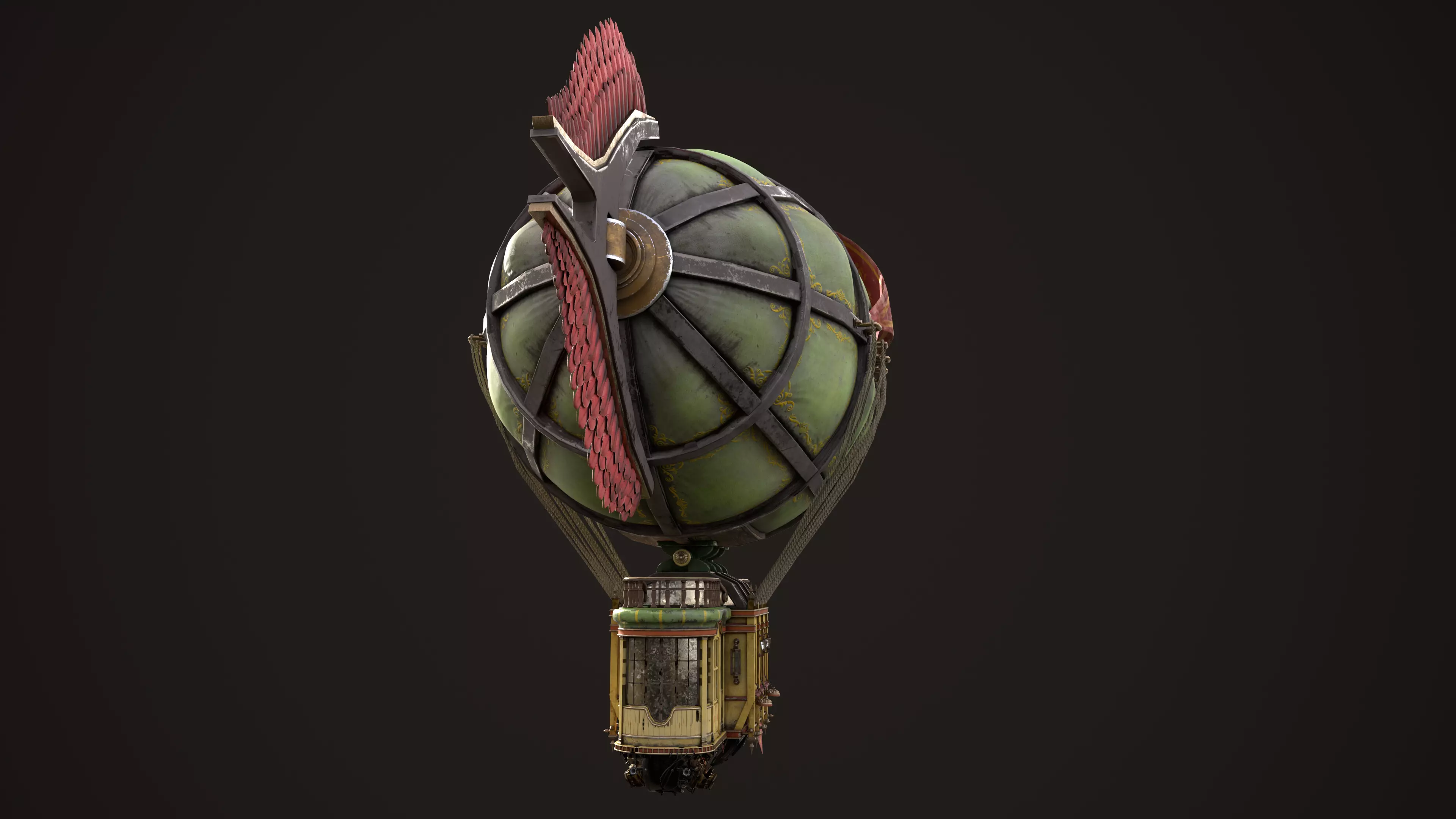 Airship Fighting 3D model_4