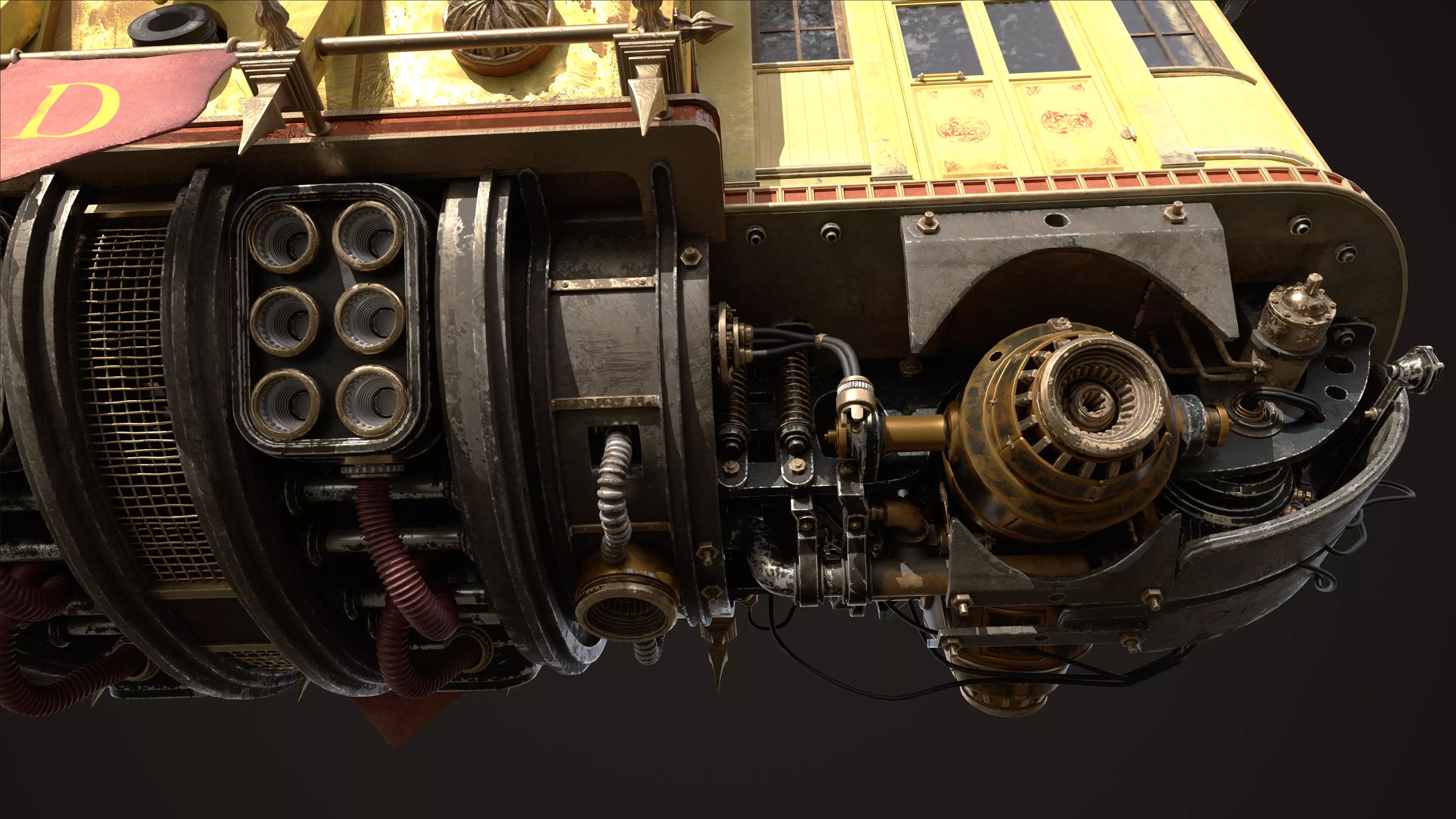 Airship Fighting 3D model_15