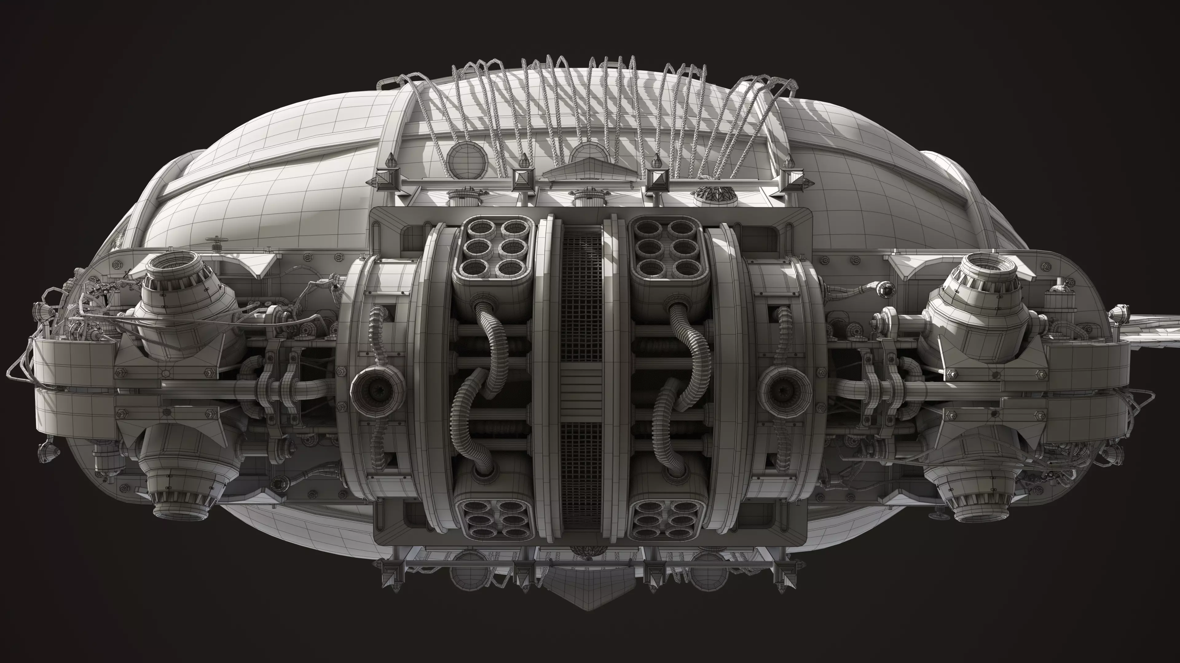 Airship Fighting 3D model_22