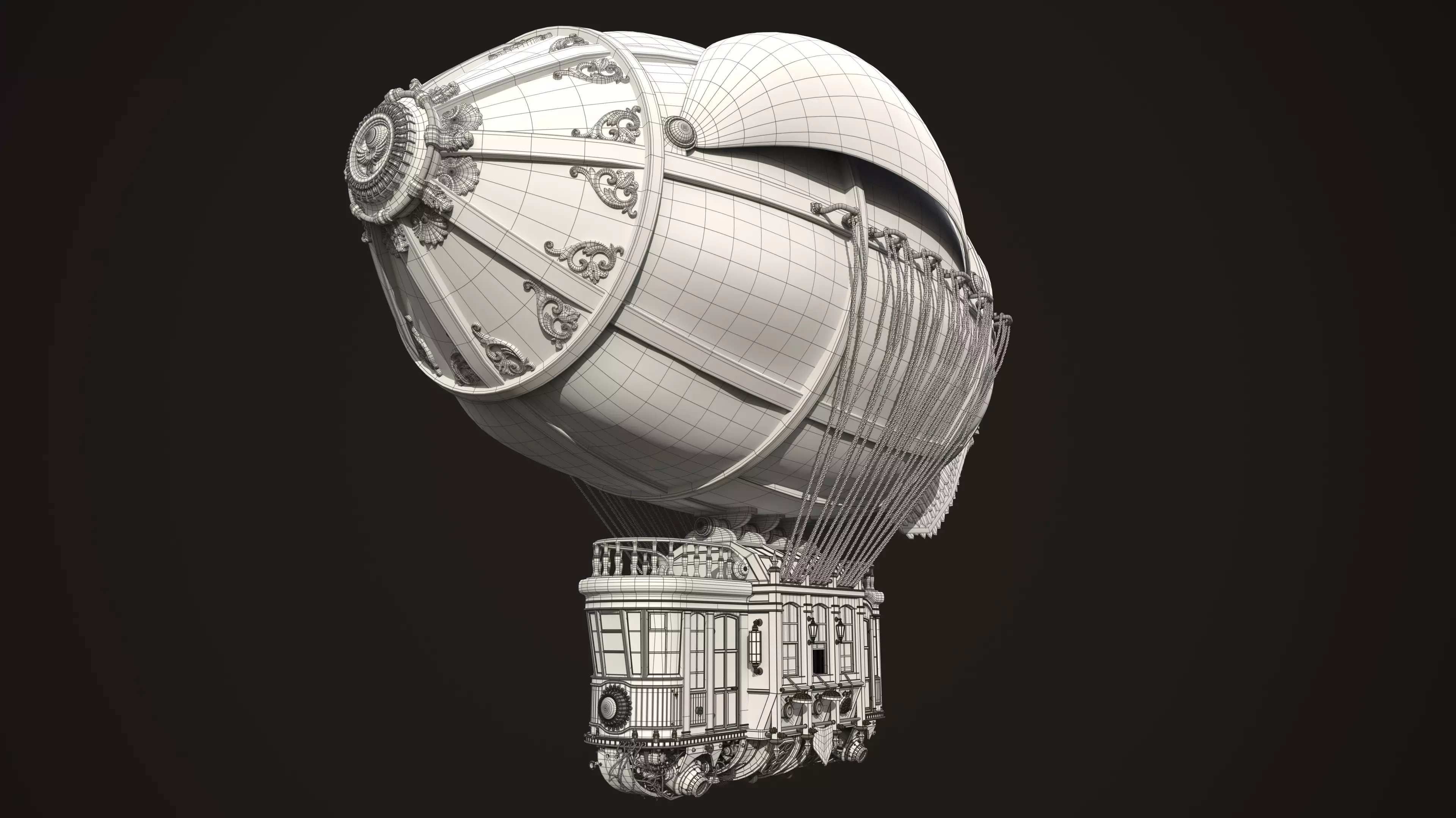 Airship Fighting 3D model_19