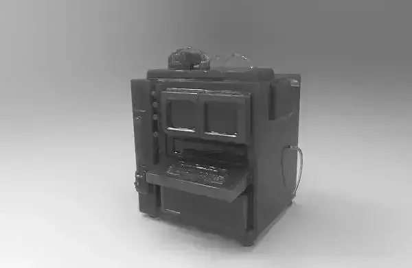 Retro Futuristic Laboratory Computer Console 3D print model