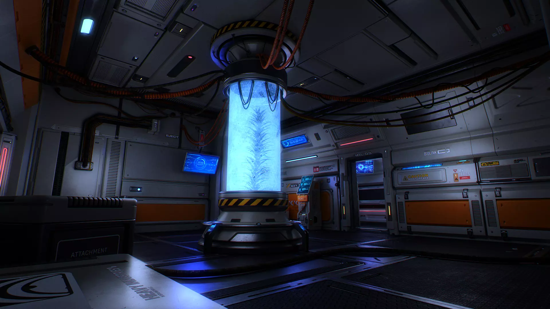 Scifi Modular Room Corridor Laboratory Kit Low-poly 3D model_9